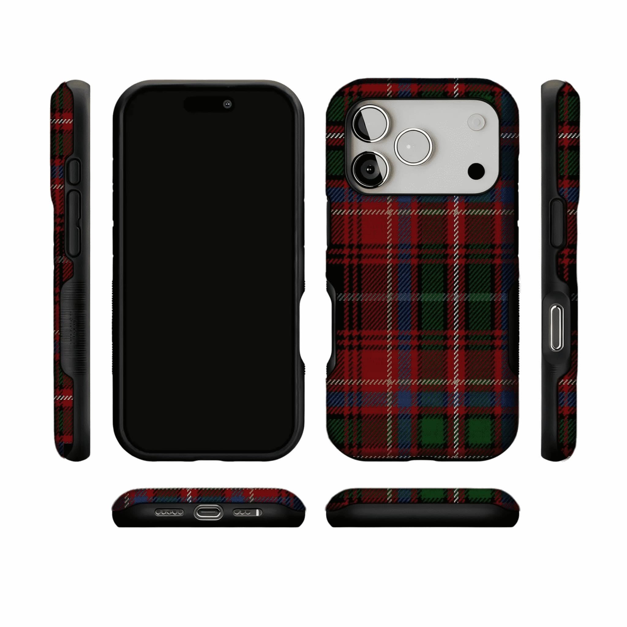 Classic Red Scottish Tartan Plaid Shockproof Anti-slip iPhone Cover