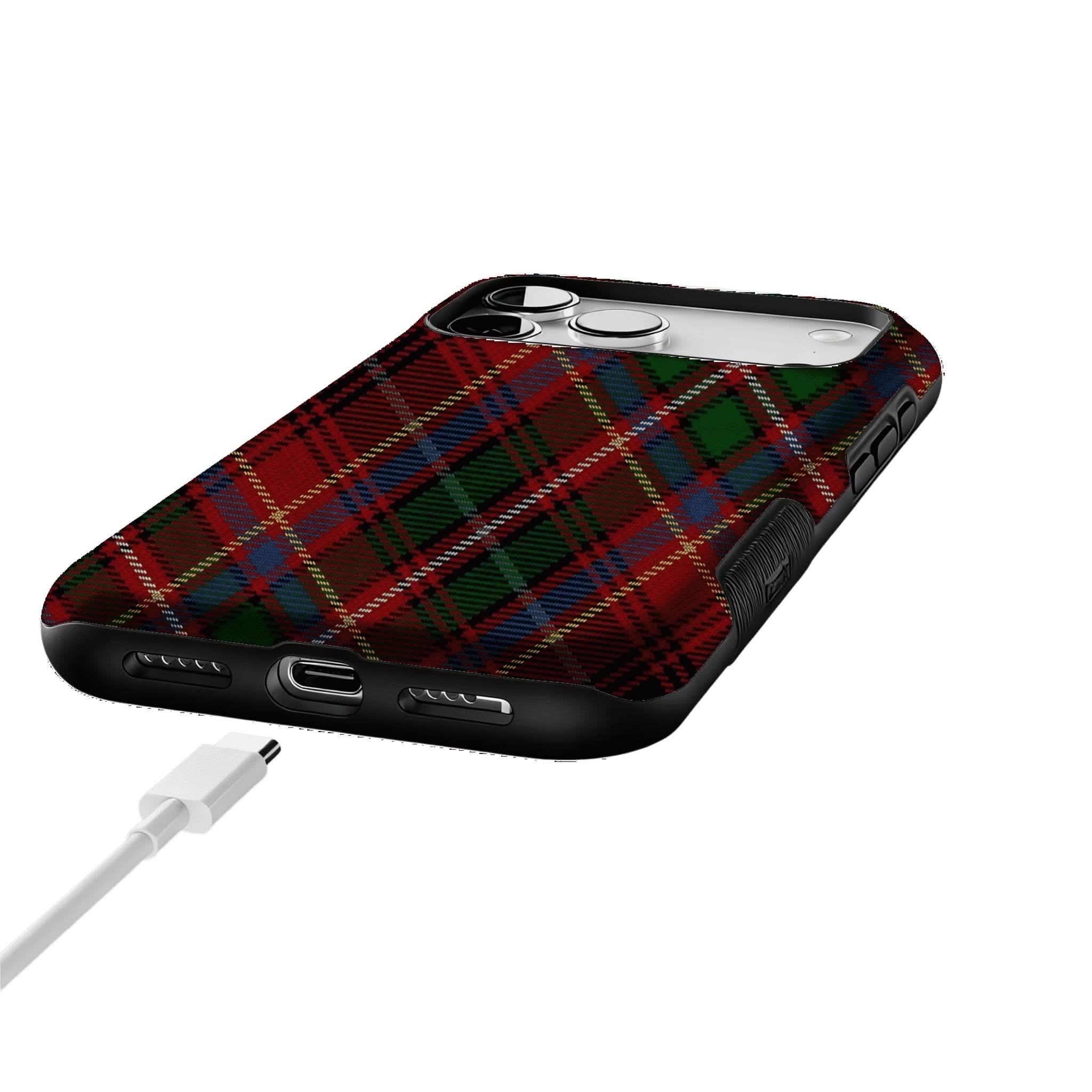 Classic Red Scottish Tartan Plaid Shockproof Anti-slip iPhone Cover
