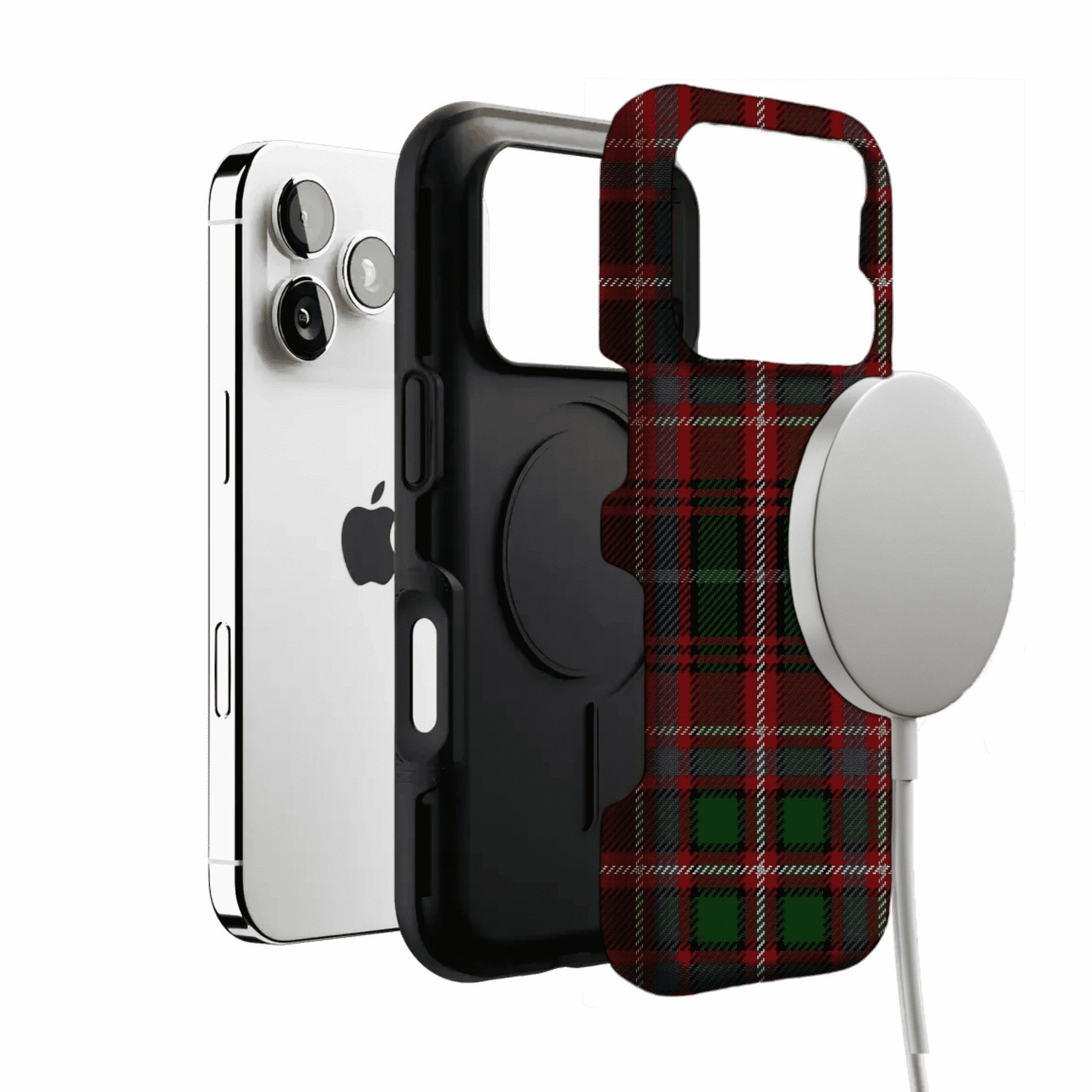 Classic Red Scottish Tartan Plaid Shockproof Anti-slip iPhone Cover