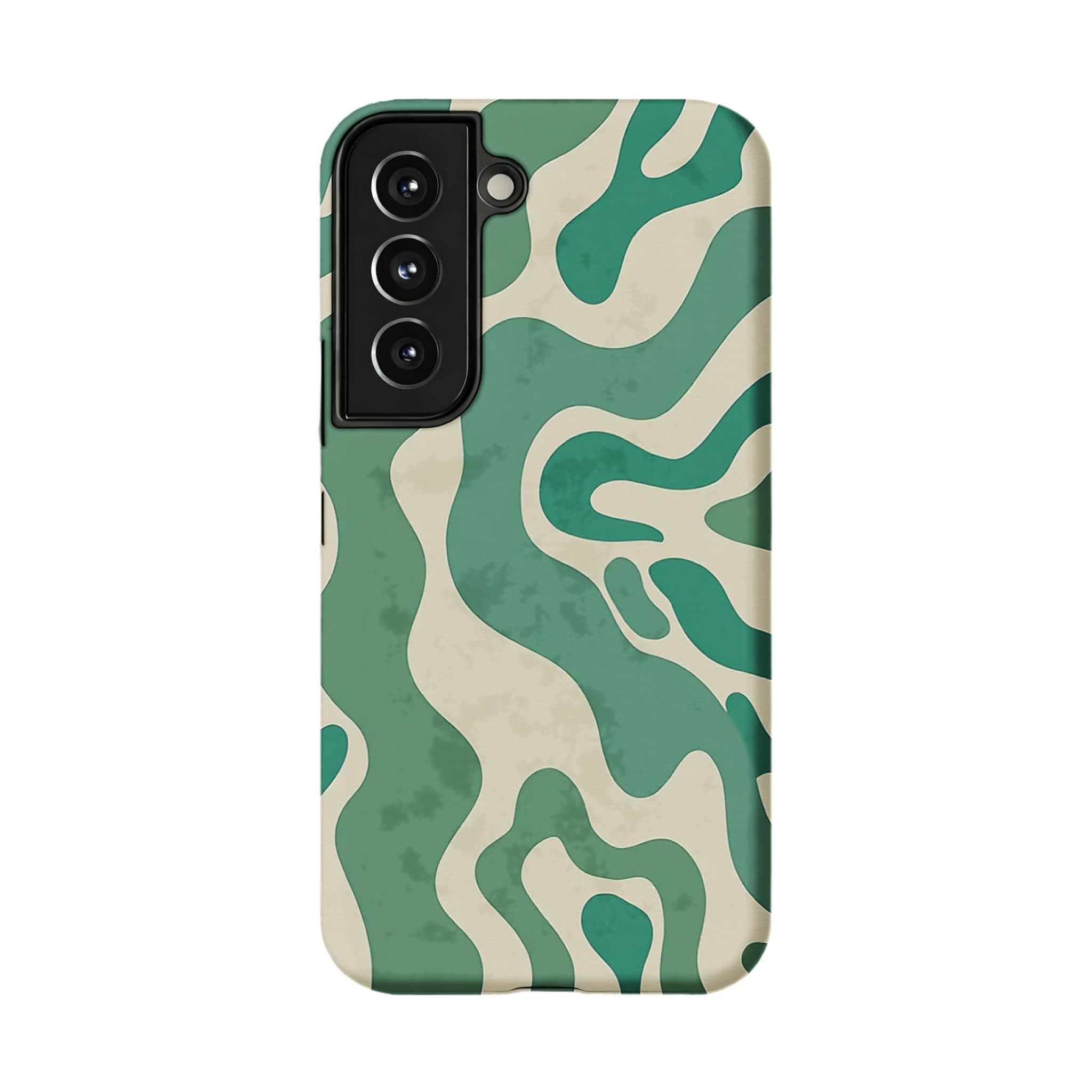 Green Fluid Minimalist Phone Case | Organic Wavy Cover for Everyday Calm