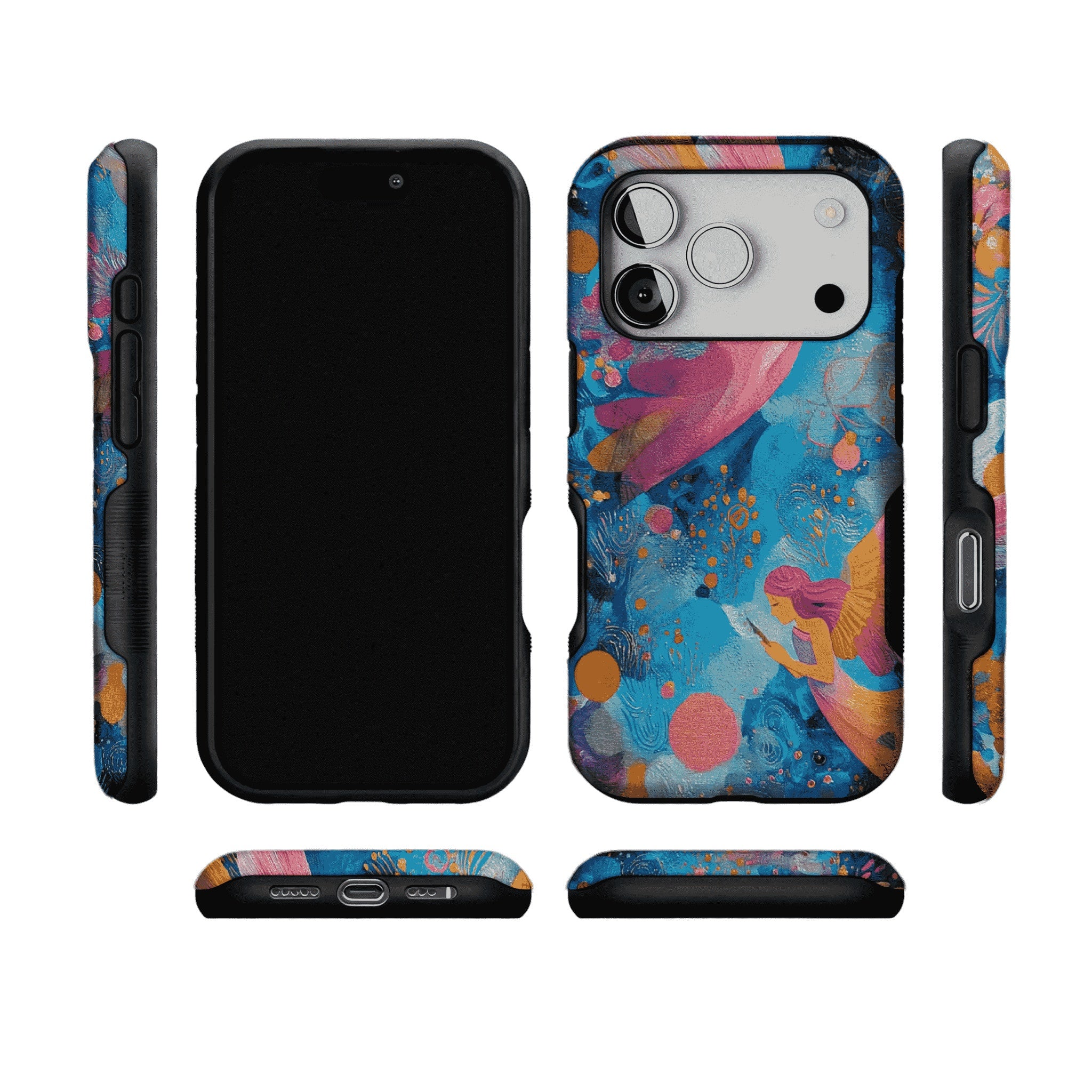 Vibrant Impasto Fairy Fantasy Oil Art iPhone Protective Cover