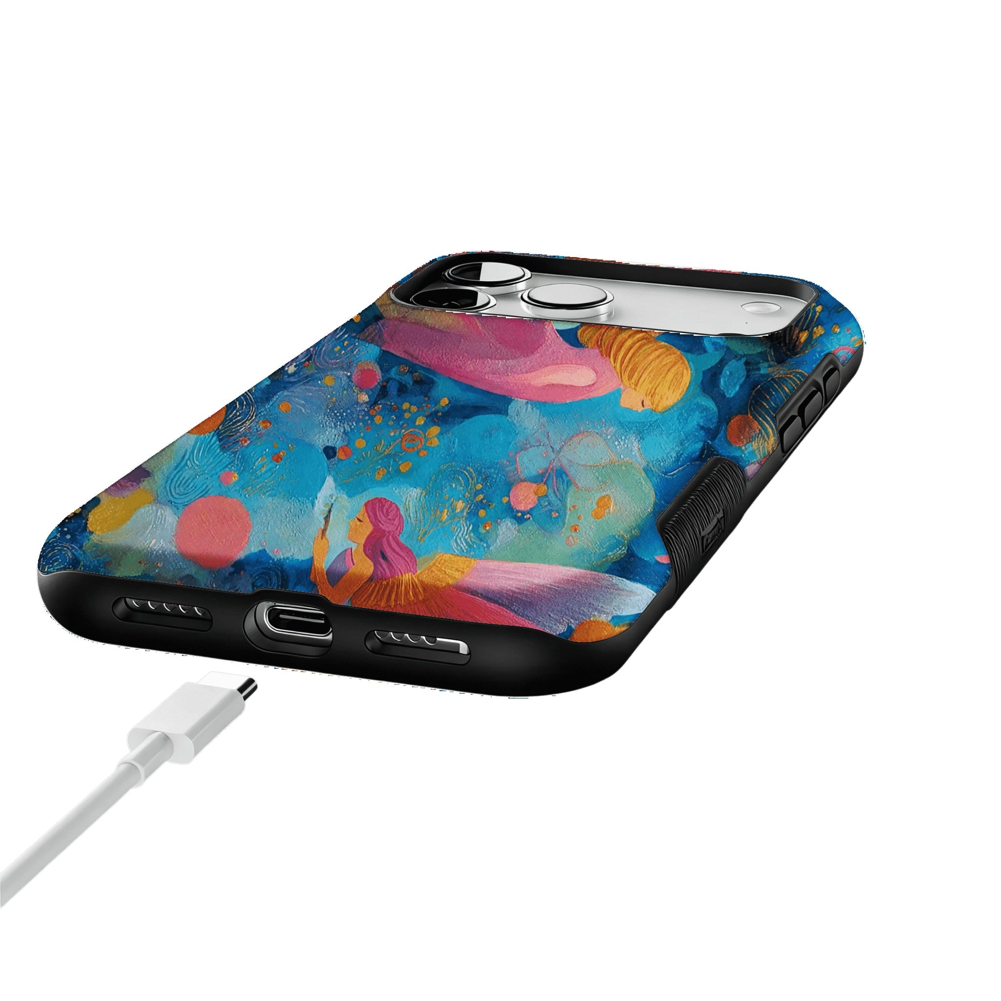 Vibrant Impasto Fairy Fantasy Oil Art iPhone Protective Cover