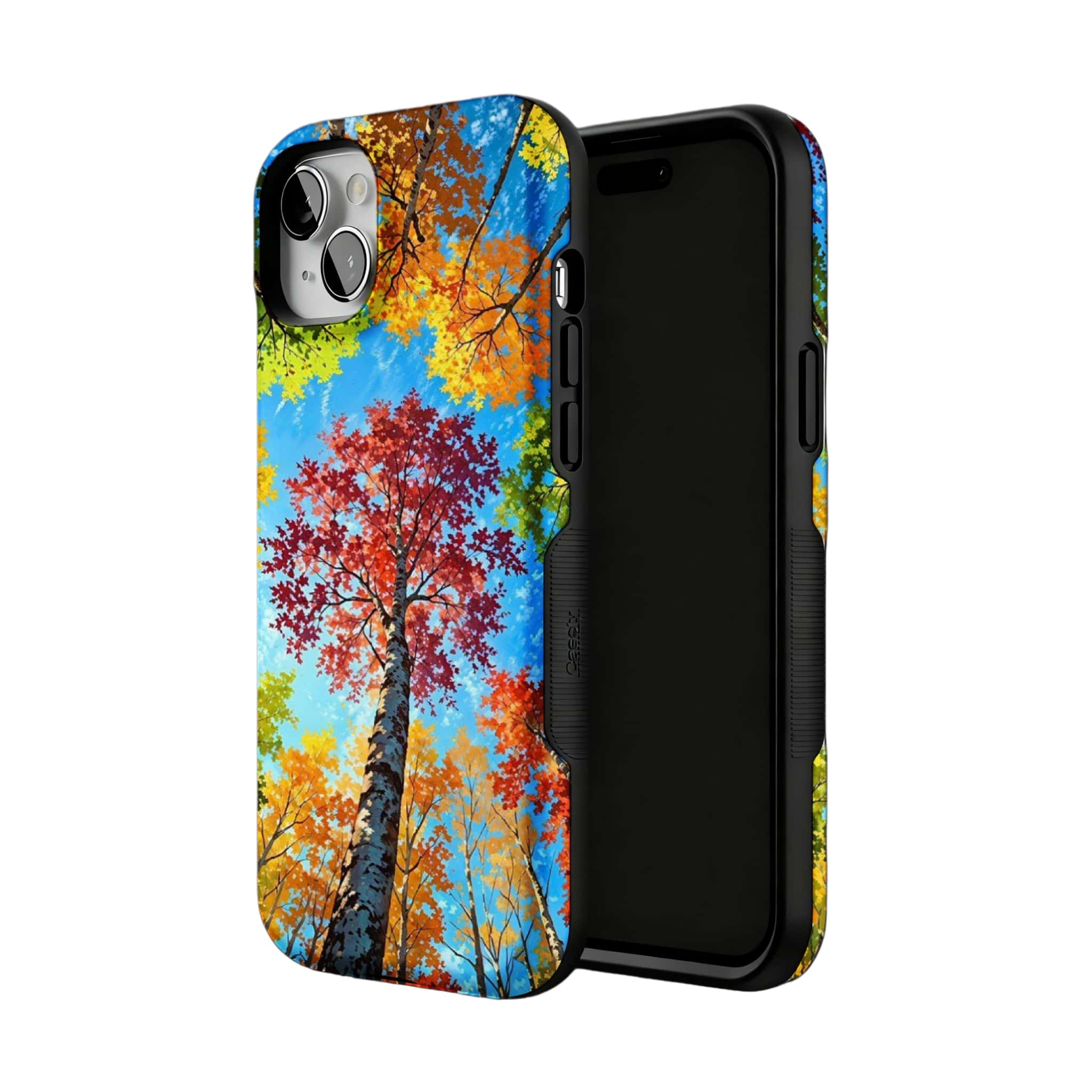 Bright Fall Birch Grove Blue Sky Shockproof Anti-slip iPhone Case