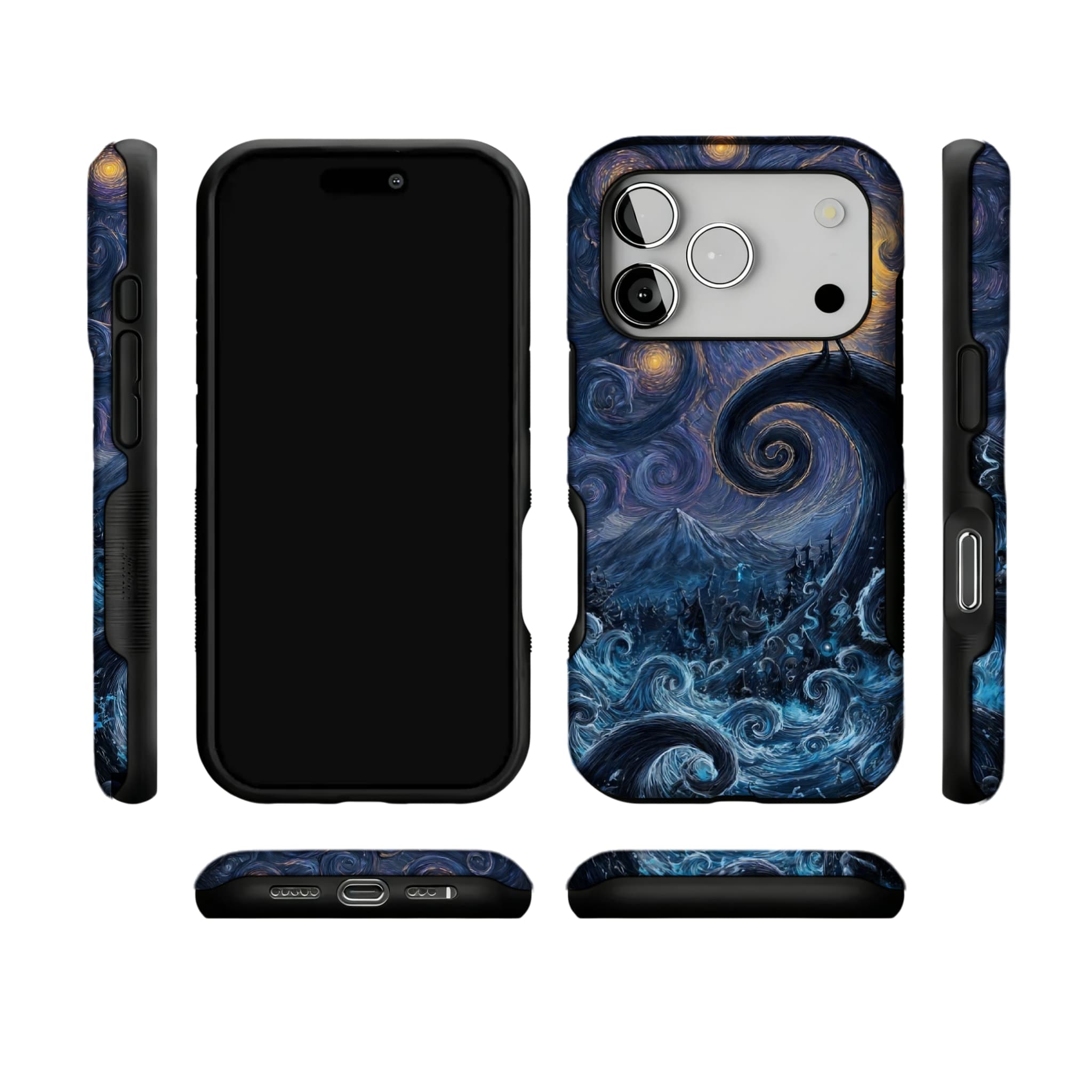 Starry Night Fantasy | Jack Skellington Gothic Halloween iPhone Case