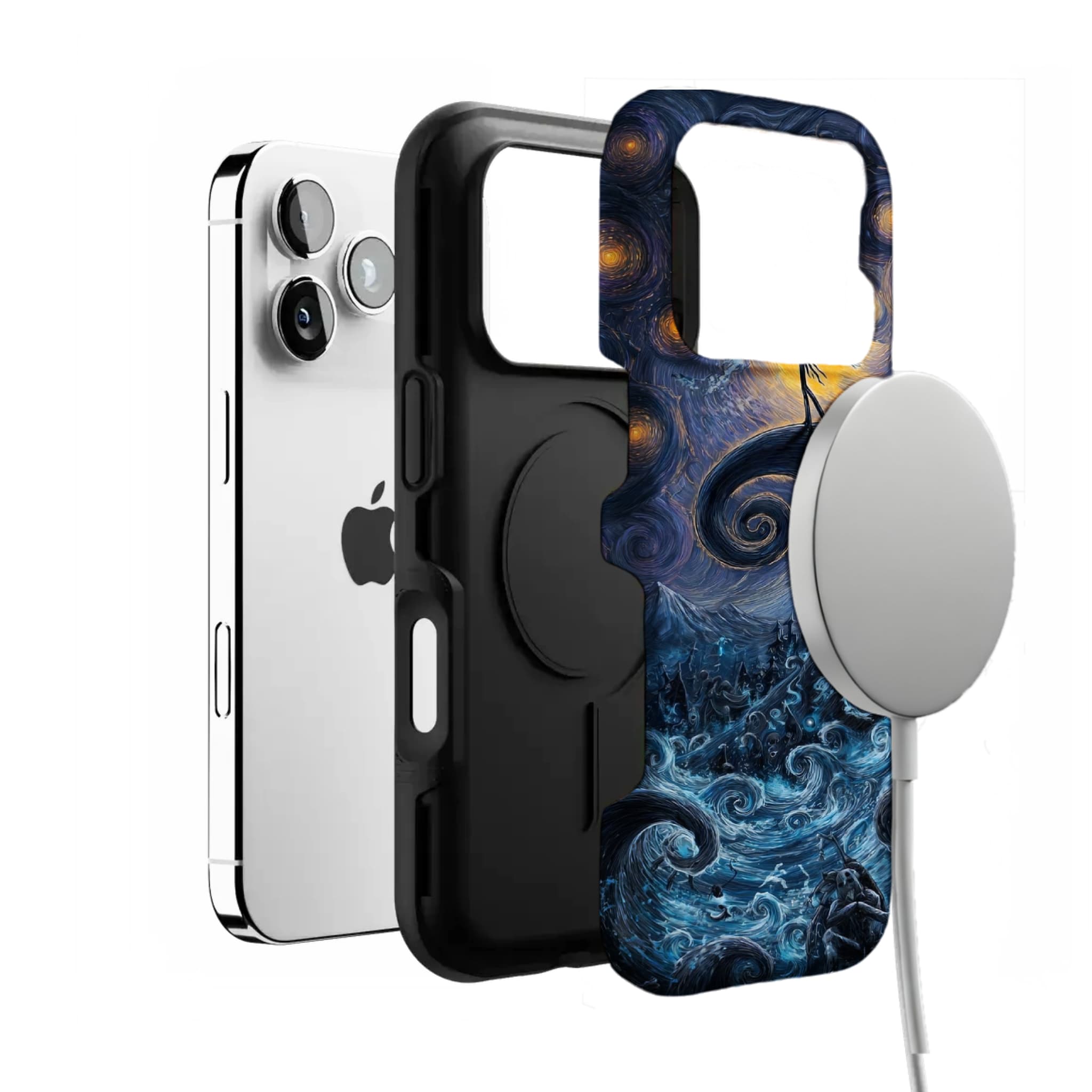Starry Night Fantasy | Jack Skellington Gothic Halloween iPhone Case