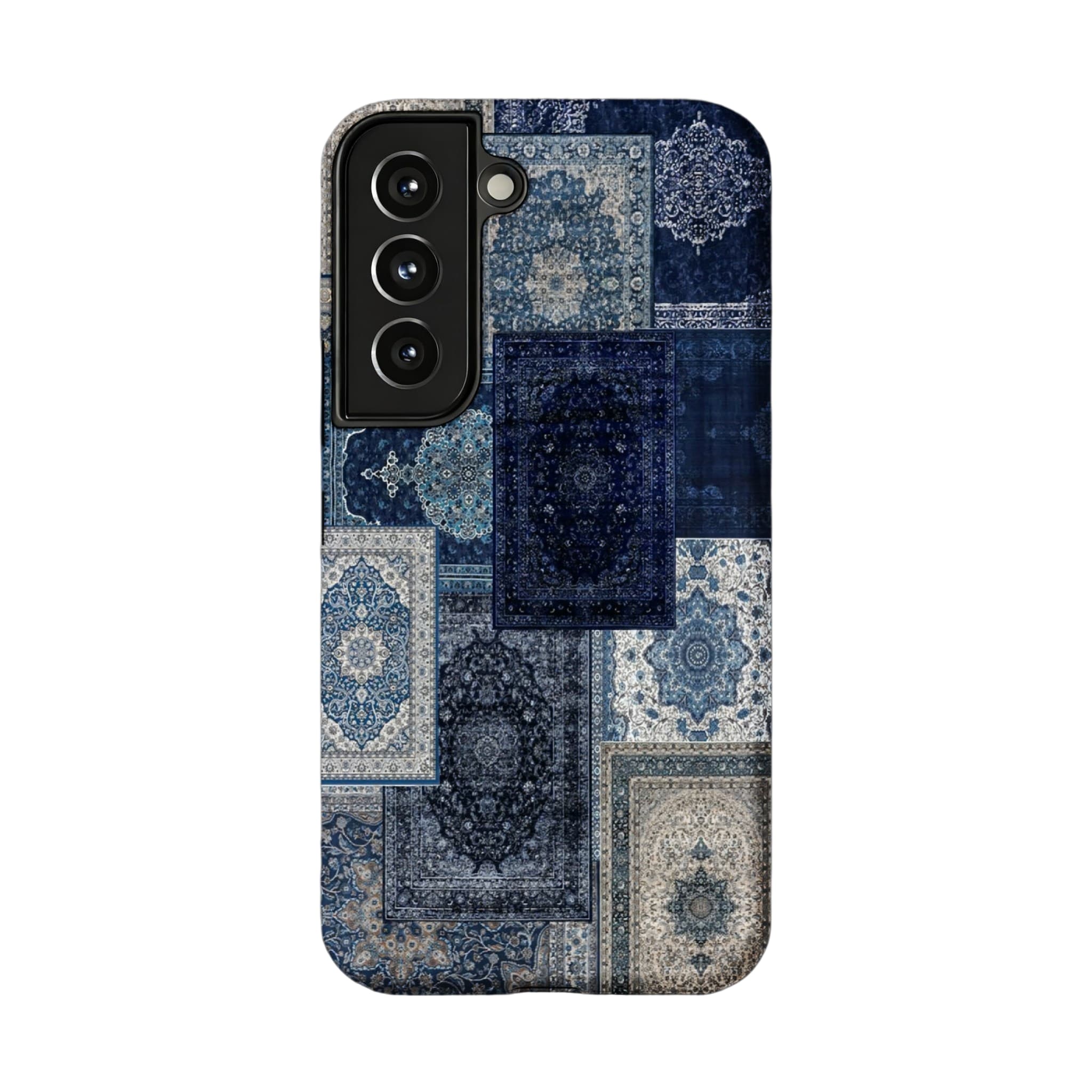 Blue Persian Rug Patchwork Phone Case, Vintage Cover for iPhone