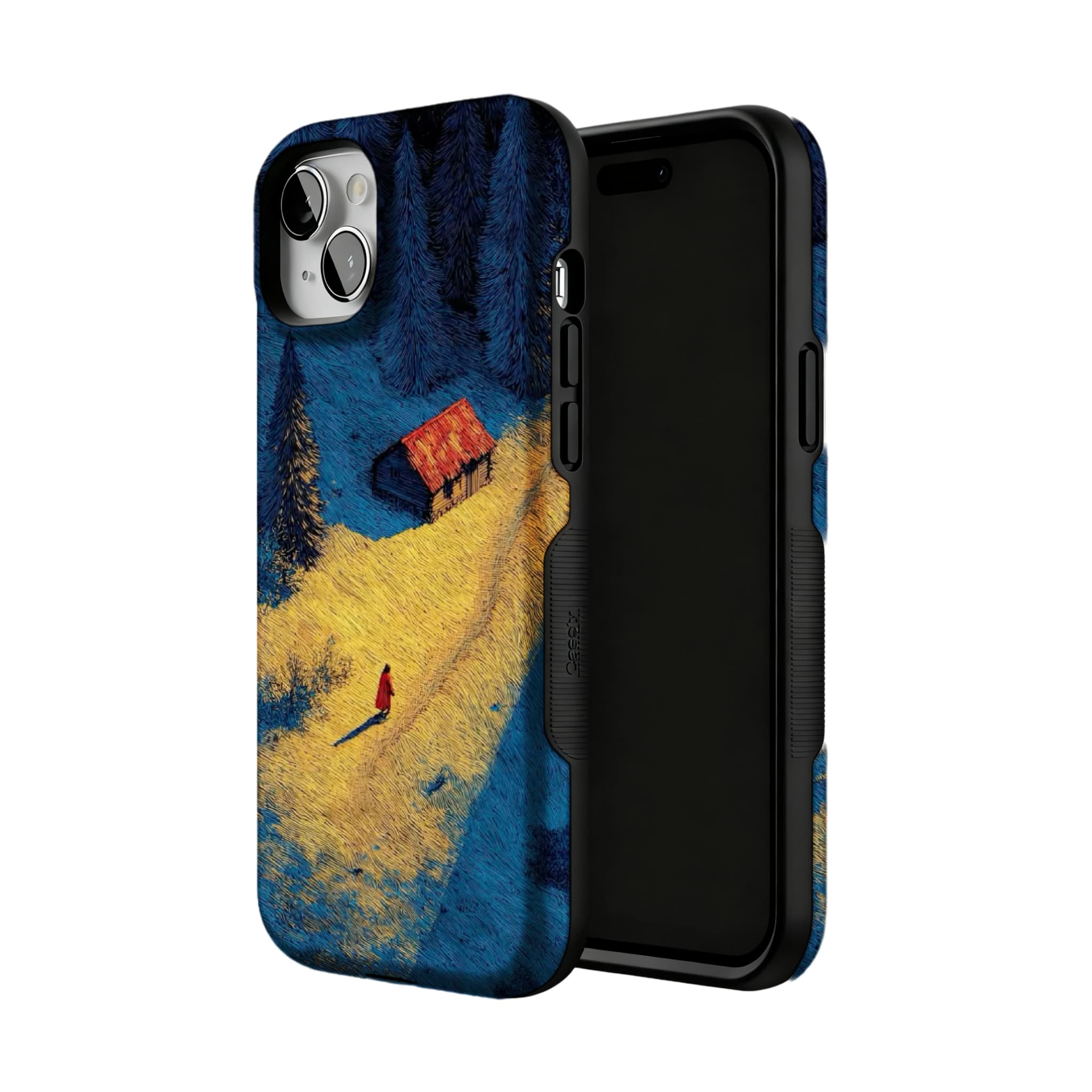 Van Gogh Style Night Cabin Phone Case | Cozy Impressionist Art Shockproof Cover