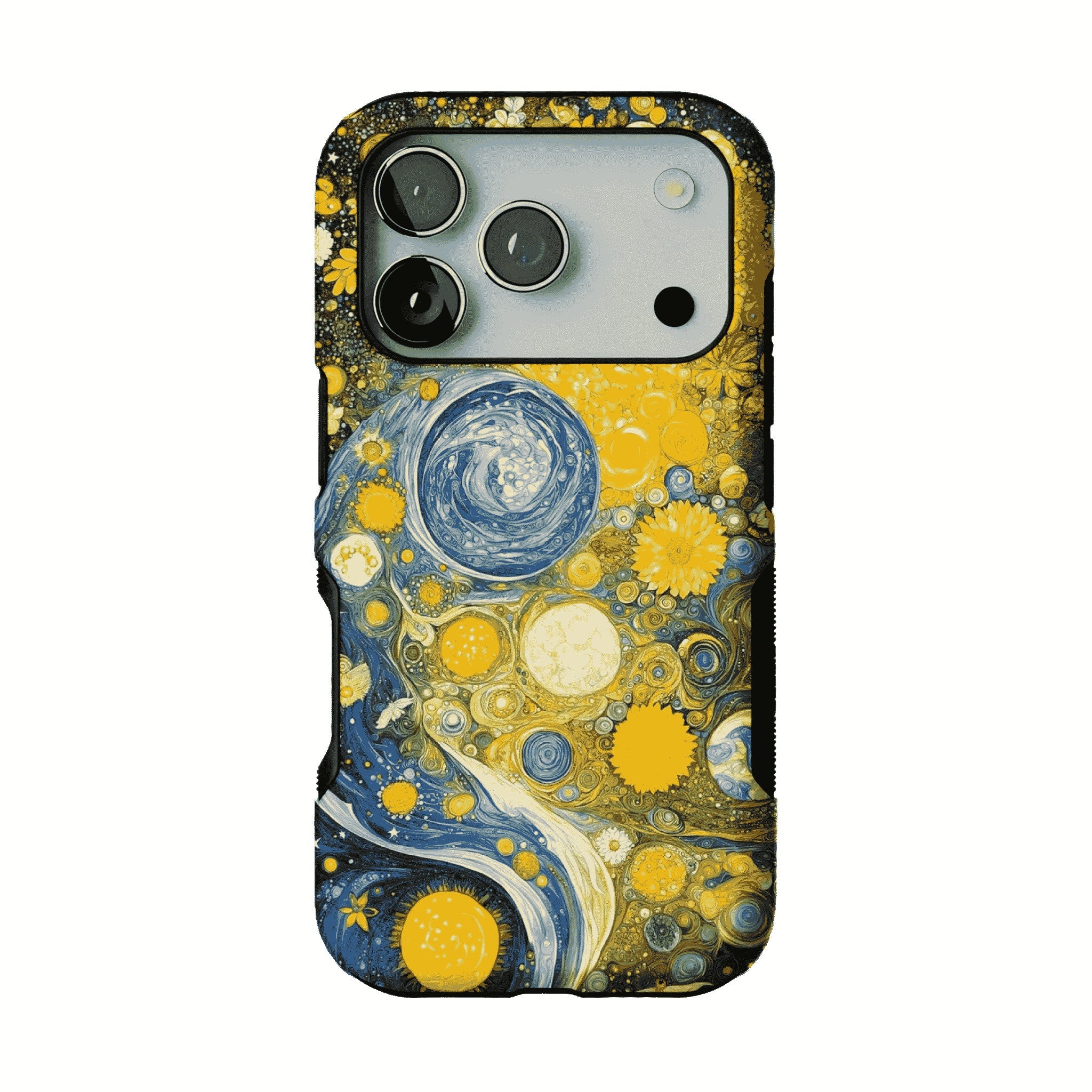 Van Gogh Starry Night Sunflower Mix Impasto Art Shockproof iPhone Case