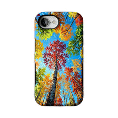 Bright Fall Birch Grove Blue Sky Shockproof Anti-slip iPhone Case