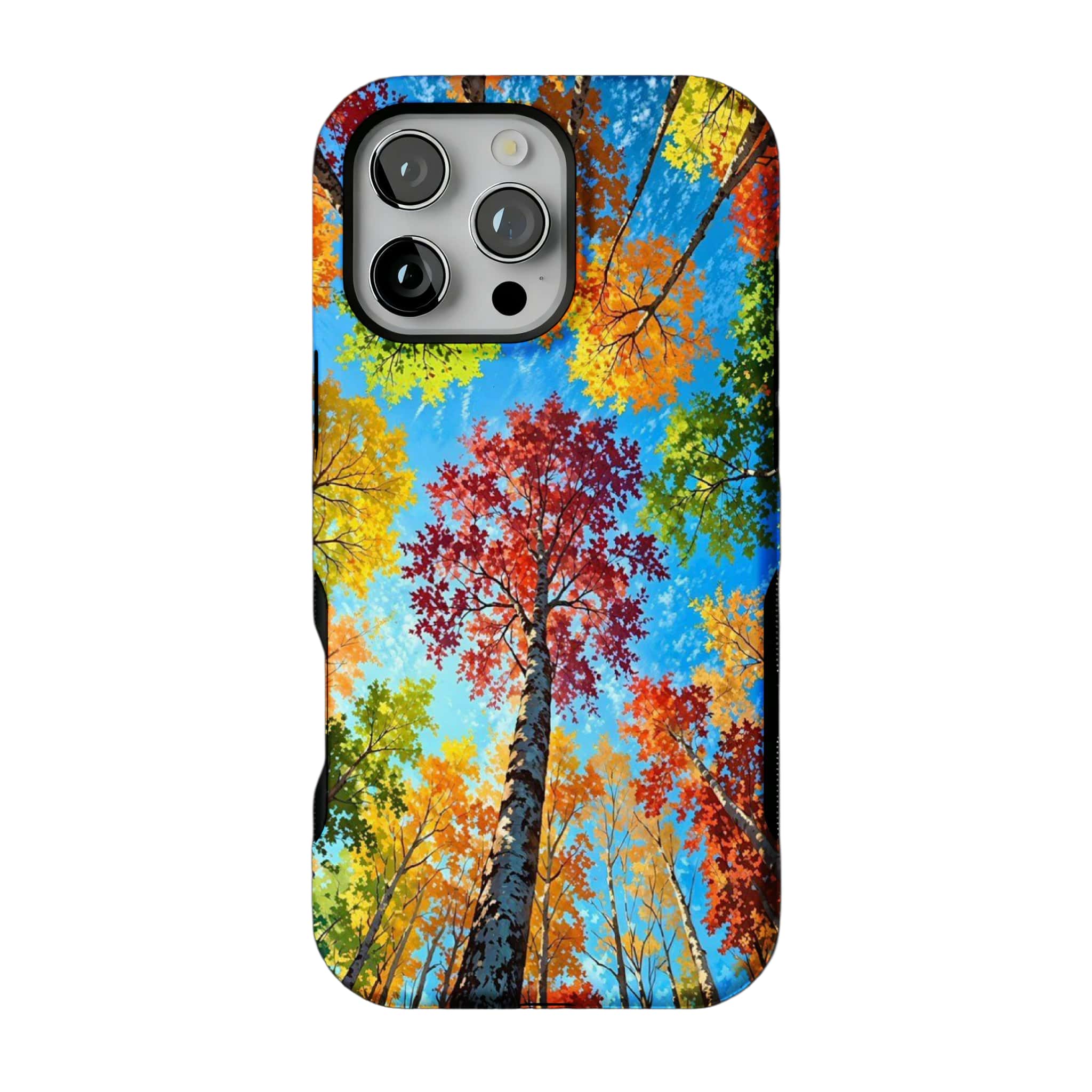 Bright Fall Birch Grove Blue Sky Shockproof Anti-slip iPhone Case