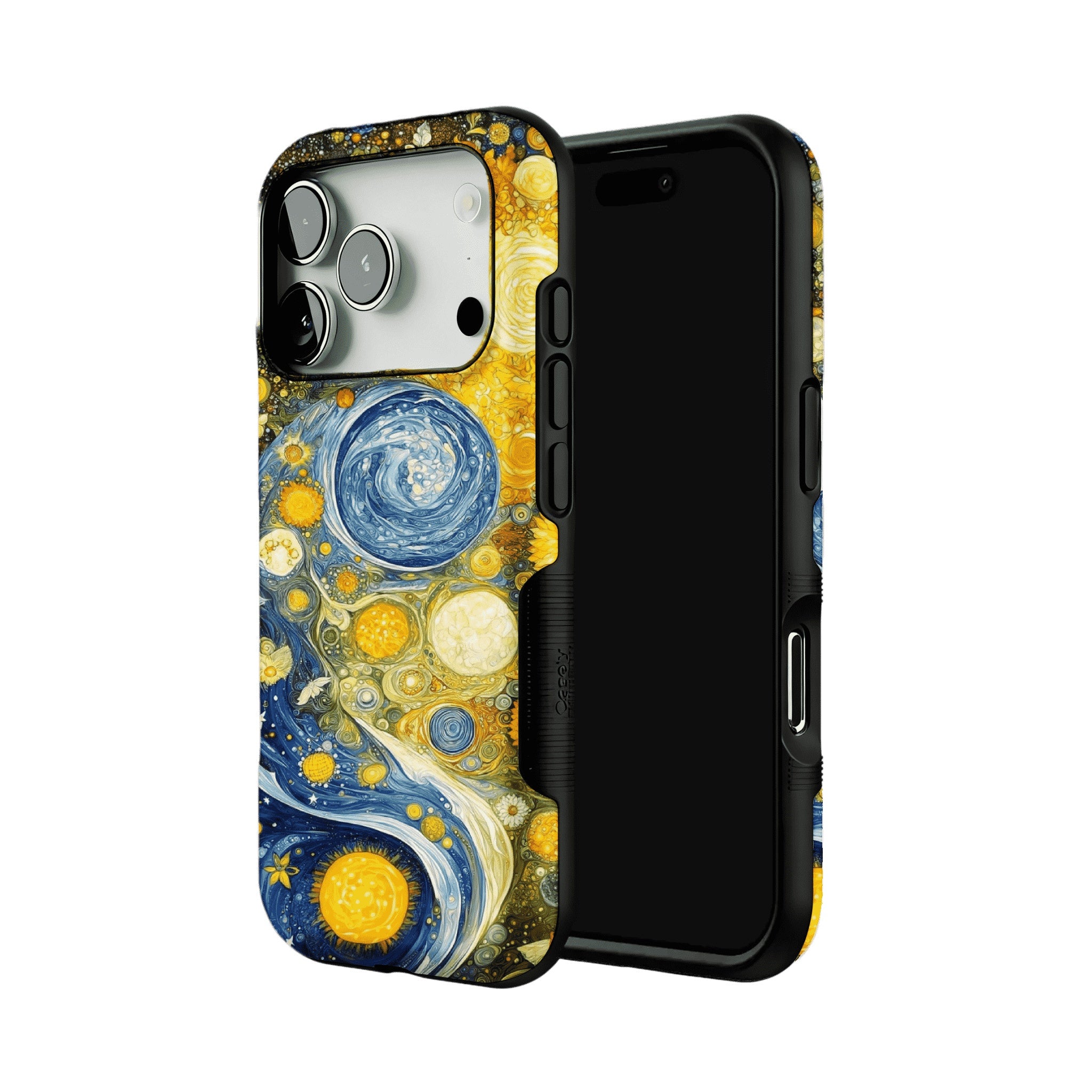 Van Gogh Starry Night Sunflower Mix Impasto Art Shockproof iPhone Case