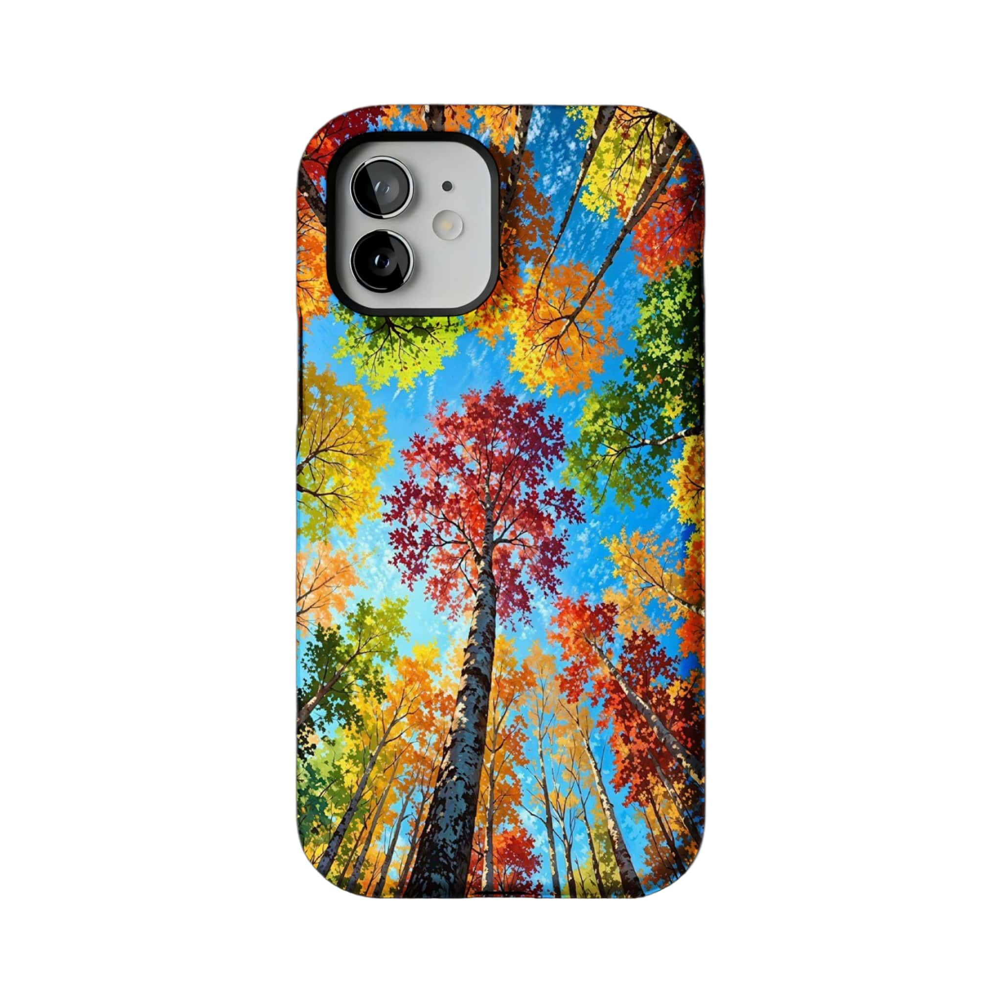 Bright Fall Birch Grove Blue Sky Shockproof Anti-slip iPhone Case