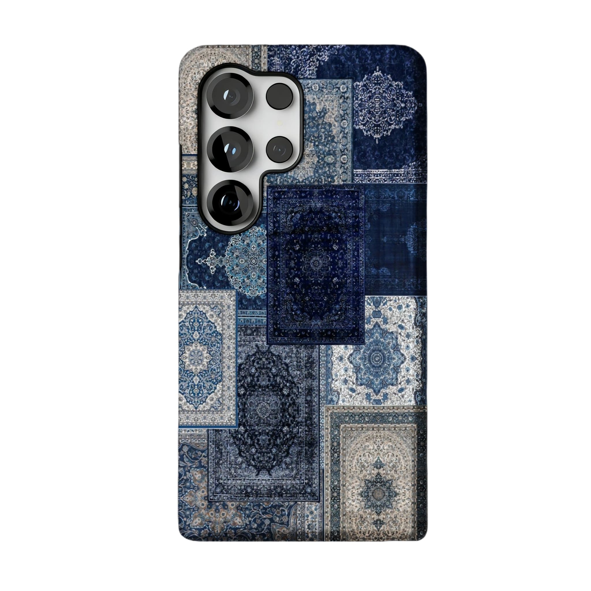 Blue Persian Rug Patchwork Phone Case, Vintage Cover for iPhone