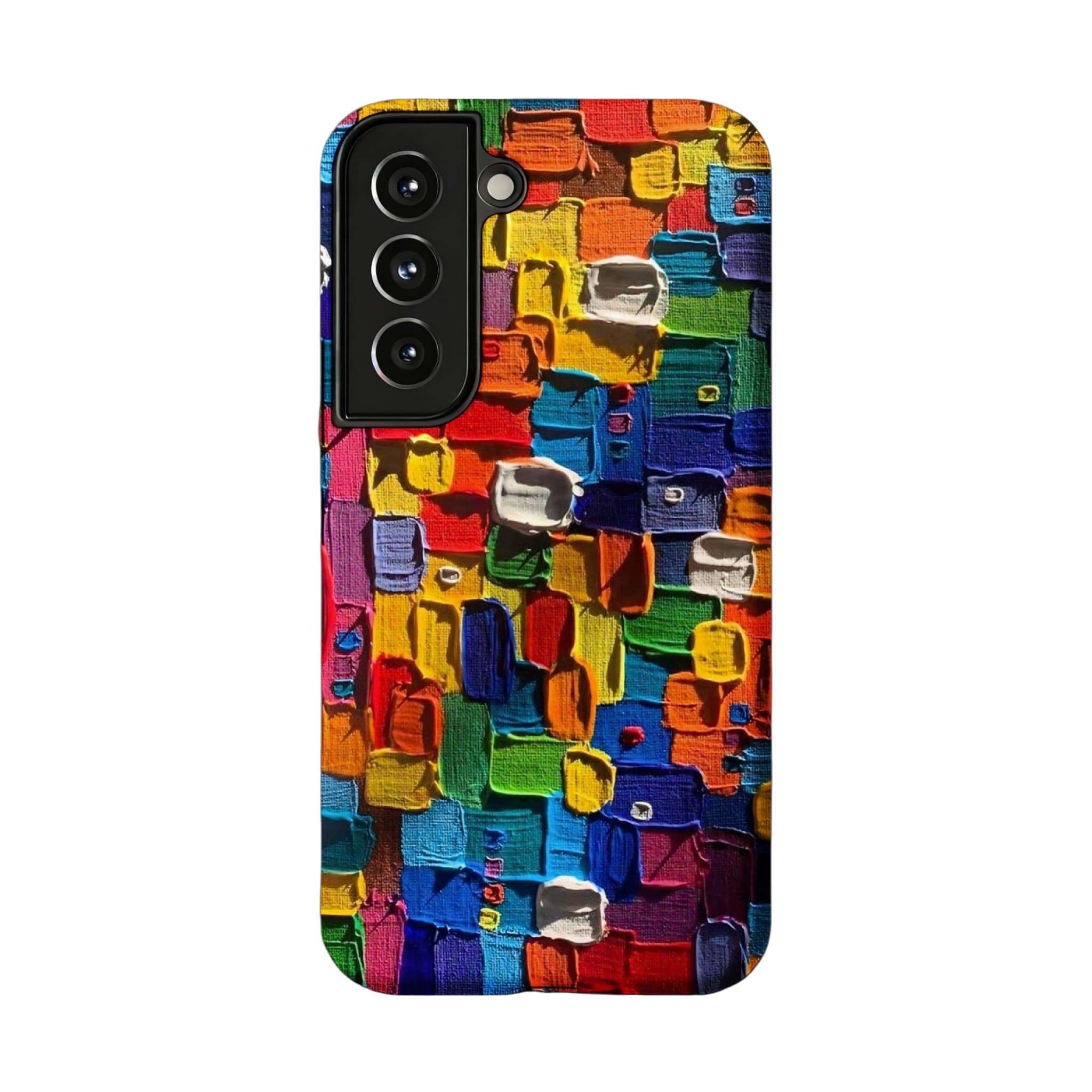 Impasto Oil Painting Phone Case | Abstract Colorful Blocks Art Cover for iPhone
