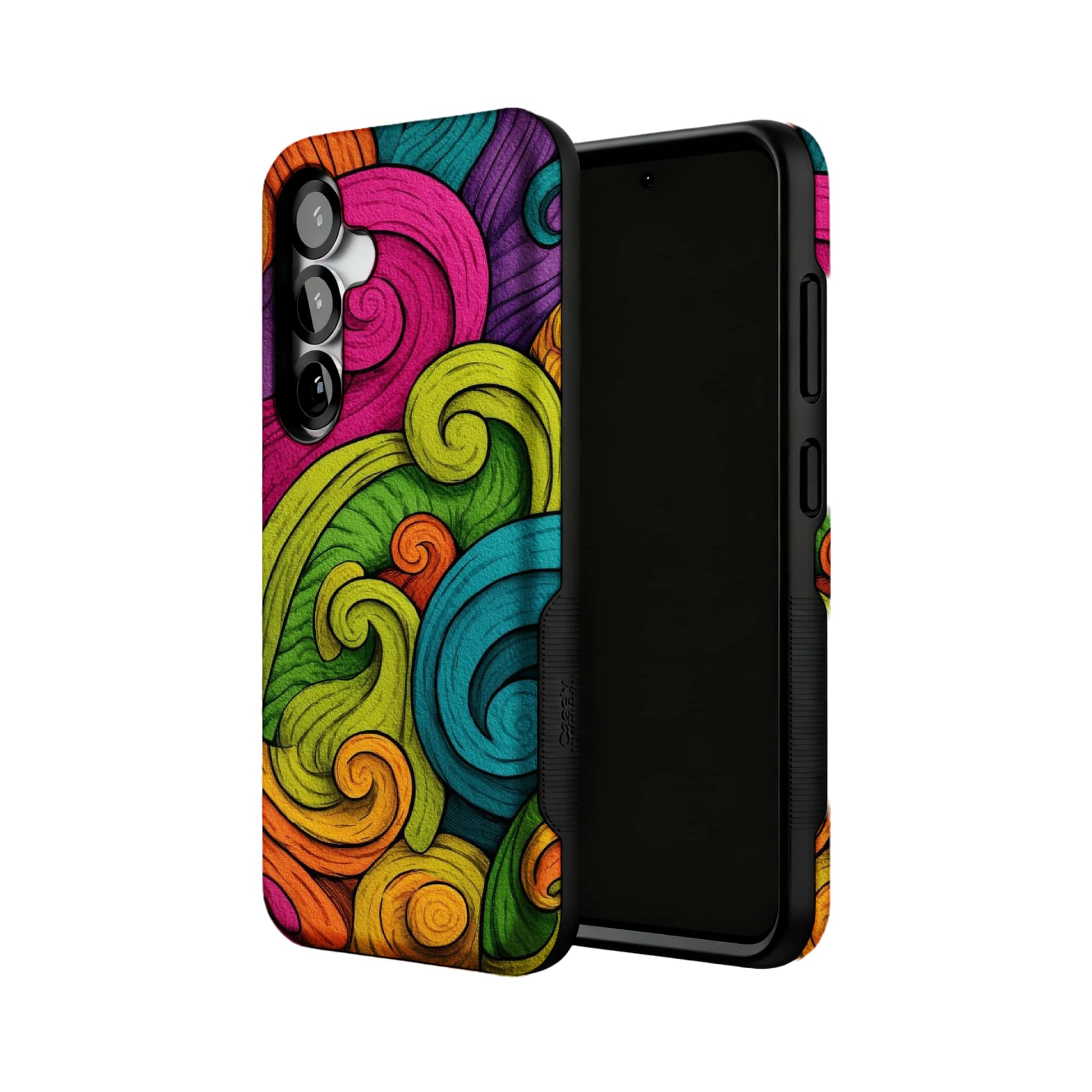 Aesthetic Psychedelic Rainbow Swirl Tough Samsung Case