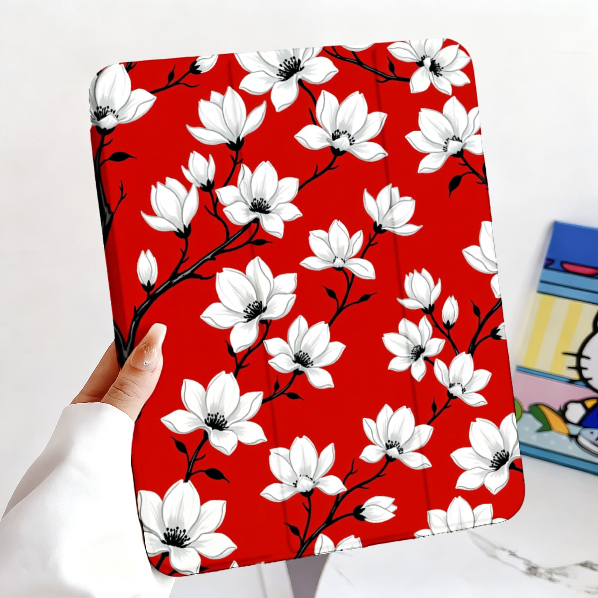 Chinese Hand-Painted Magnolia iPad Case