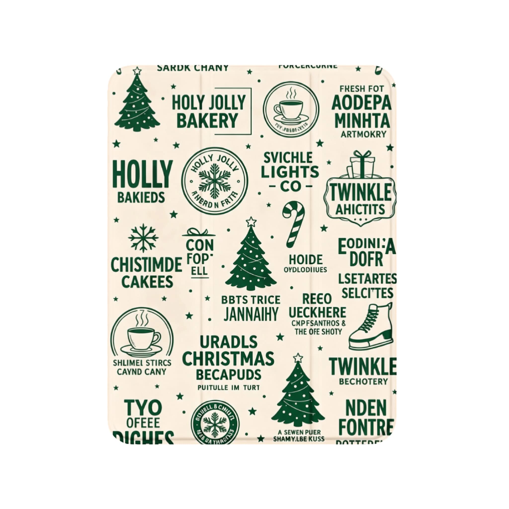 Retro Christmas Graffiti iPad Case