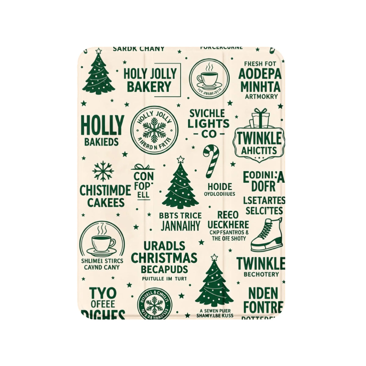 Retro Christmas Graffiti iPad Case