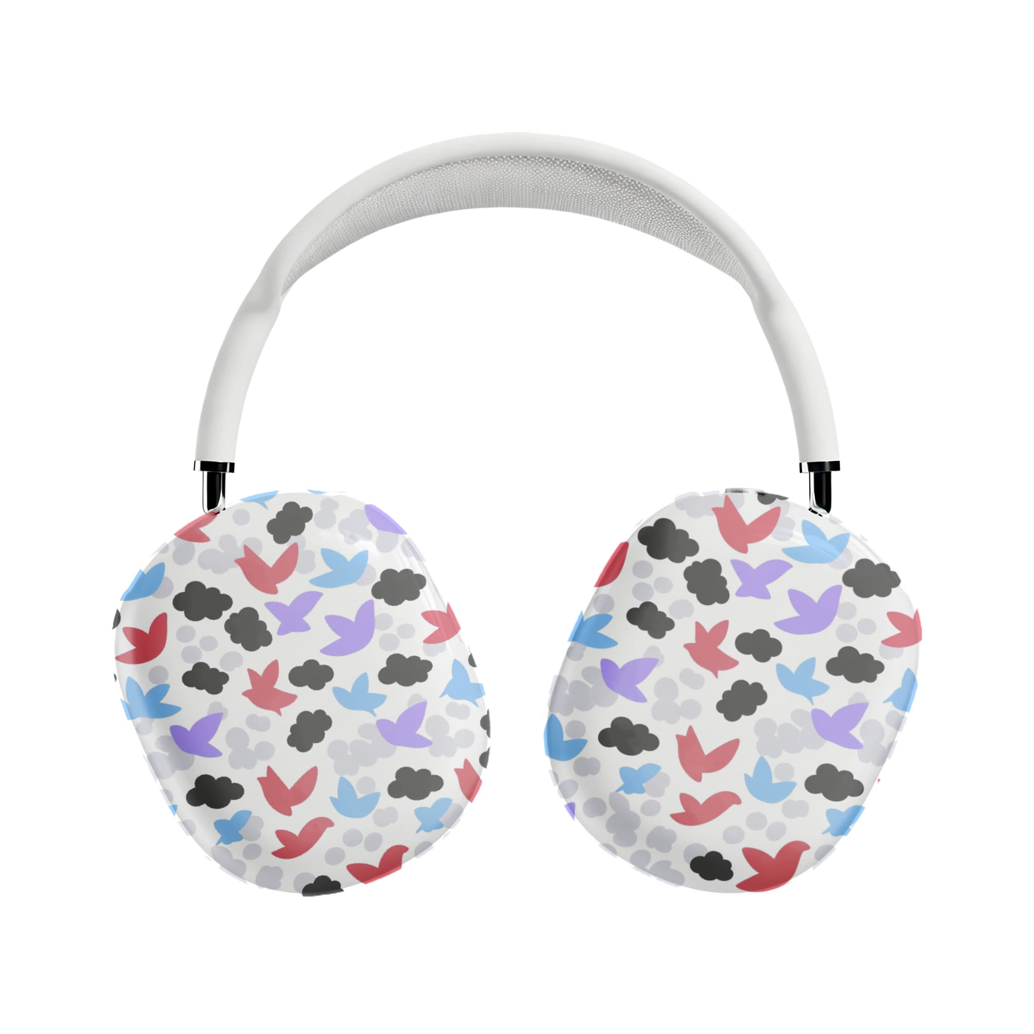 Hand Drawn Bird Illustration AirPods Max Case Pastel Cloud Protective