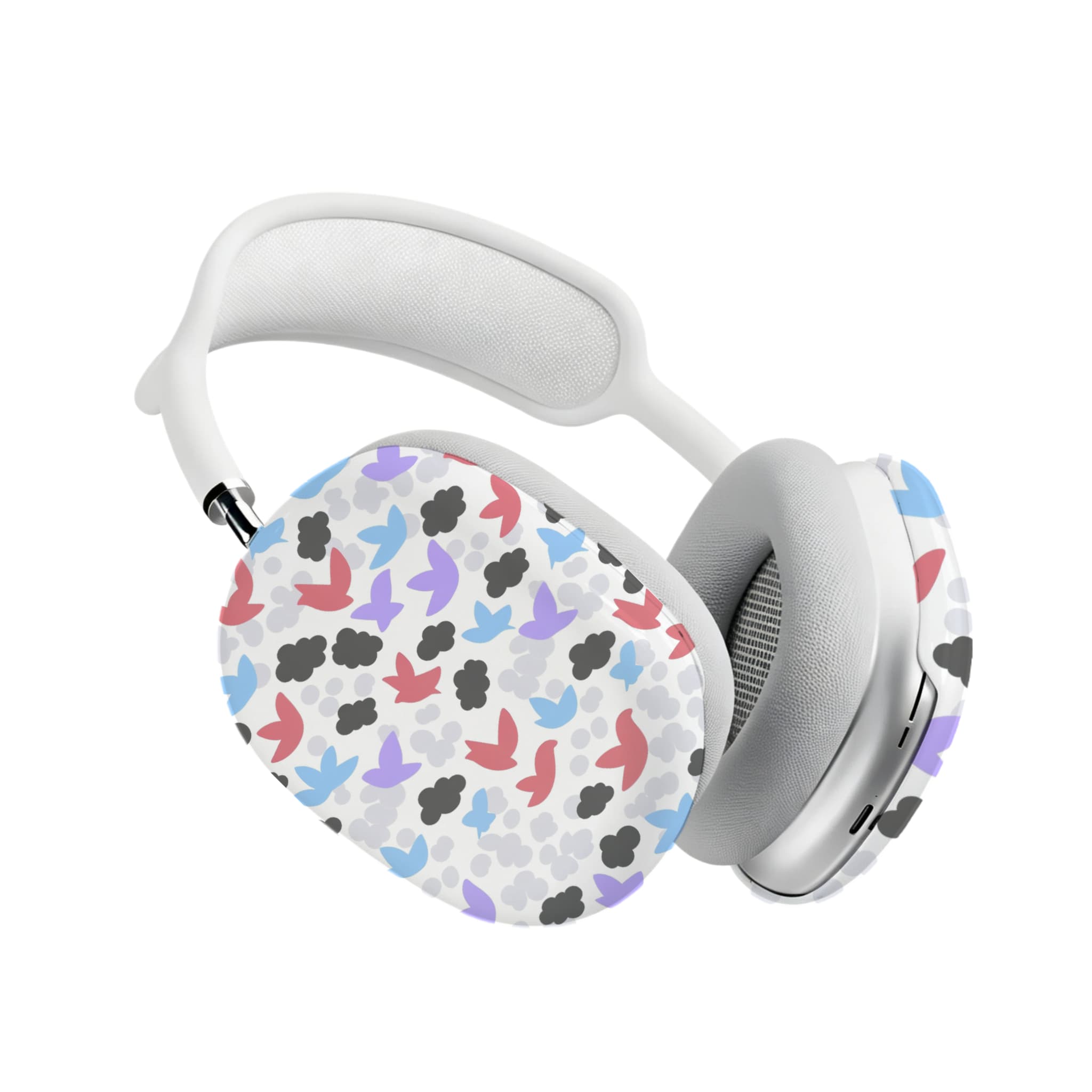 Hand Drawn Bird Illustration AirPods Max Case Pastel Cloud Protective