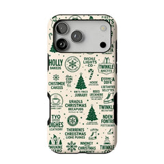 Retro Christmas Graffiti Phone Case for iPhone