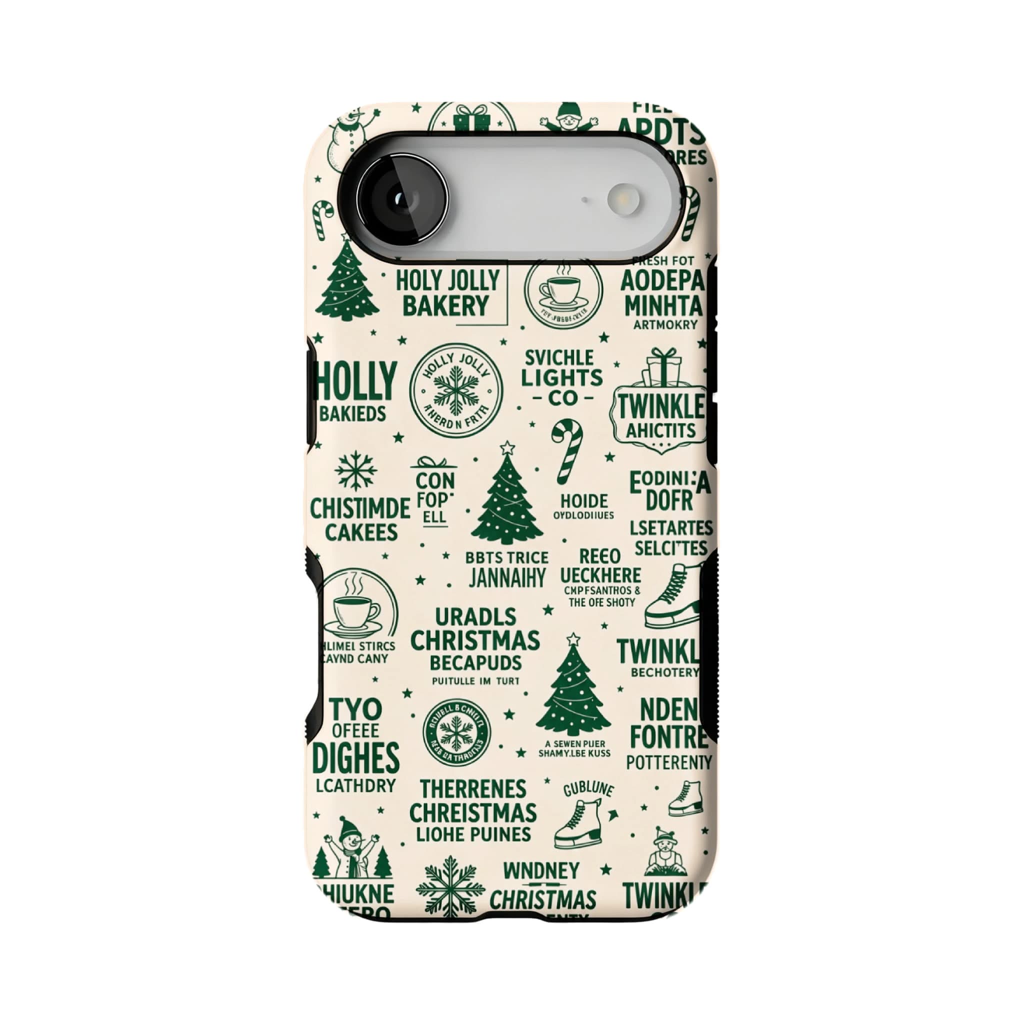 Retro Christmas Graffiti Phone Case for iPhone