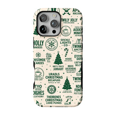 Retro Christmas Graffiti Phone Case for iPhone