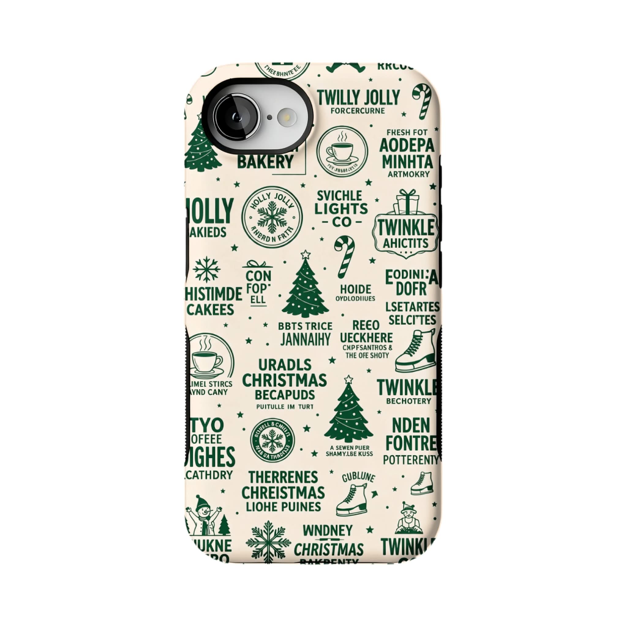 Retro Christmas Graffiti Phone Case for iPhone