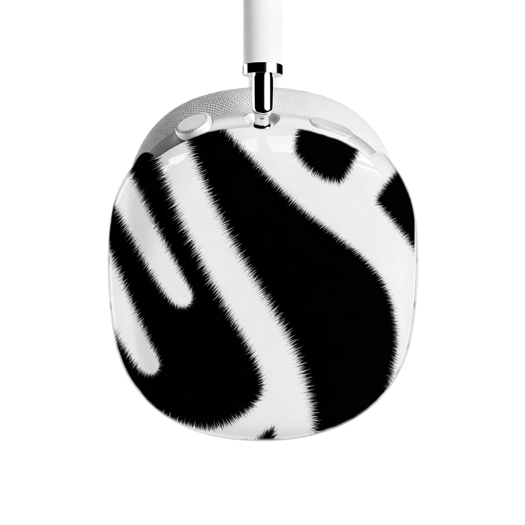 Zebra Print AirPods Max Case Black White Animal Stripe Protective TPU