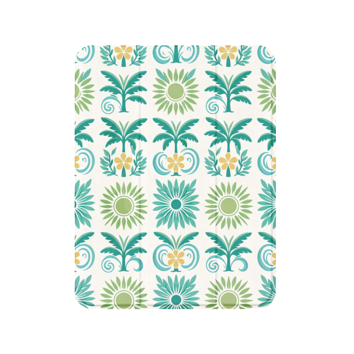 Tropical Palm Vibes iPad Case Vintage Bohemian Teal Floral Protective