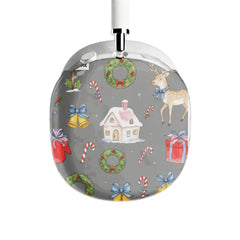 Healing Watercolor Christmas AirPods Max Case with Soft TPU Protection