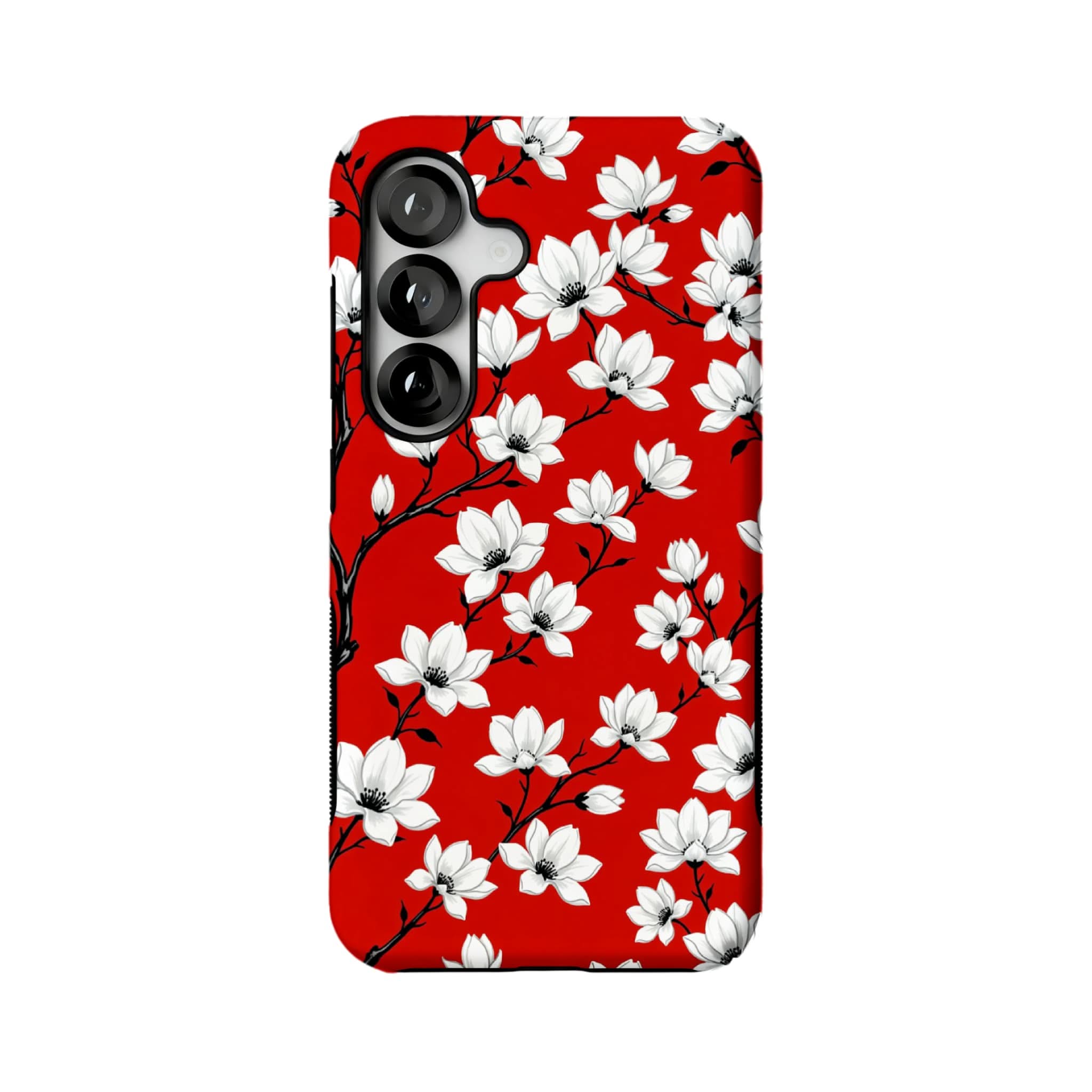 Hand Painted Magnolia Samsung Case with Vintage Chinese Floral Art