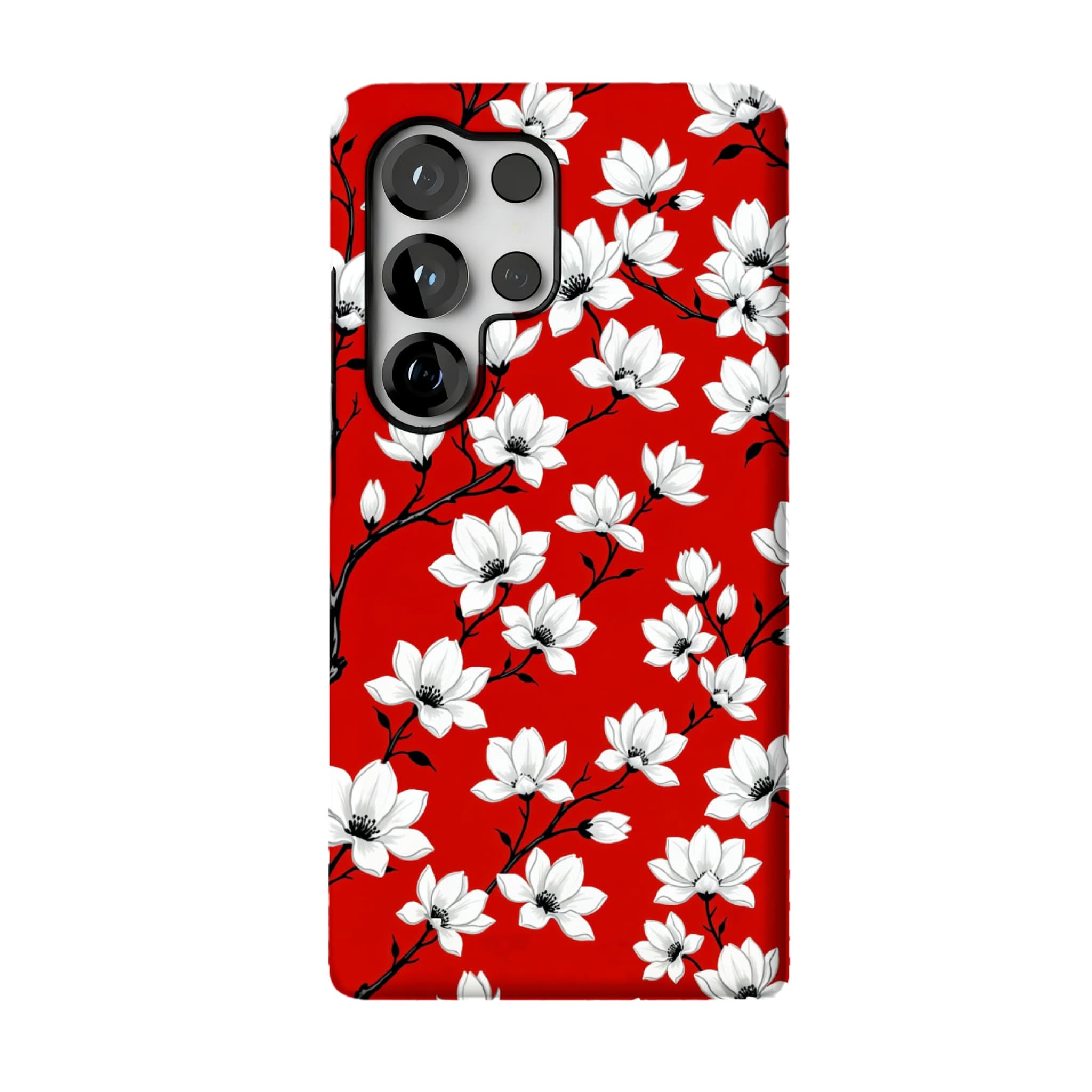 Hand Painted Magnolia Samsung Case with Vintage Chinese Floral Art