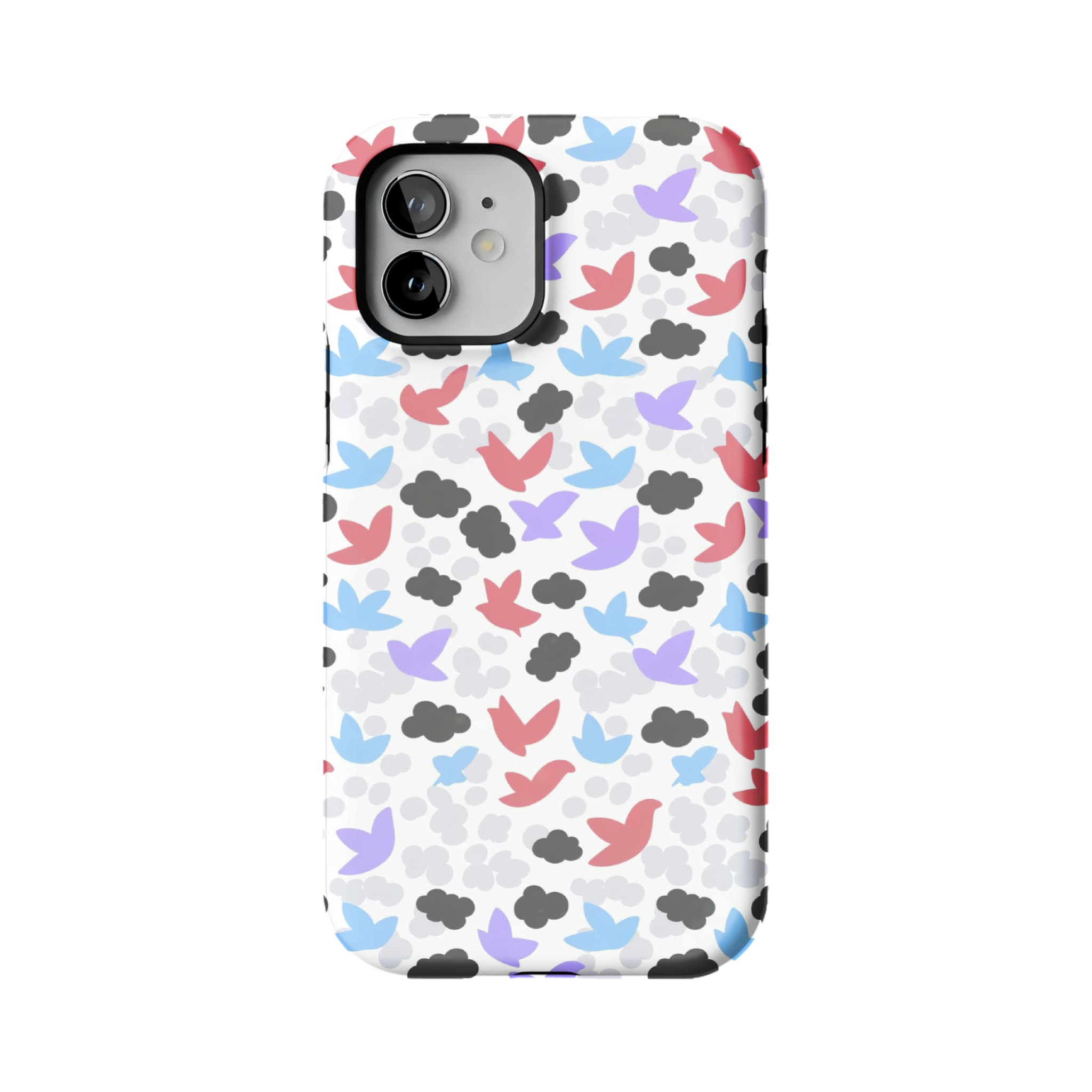 Hand Drawn Bird Illustration iPhone Case Pastel Sky Soft Protective