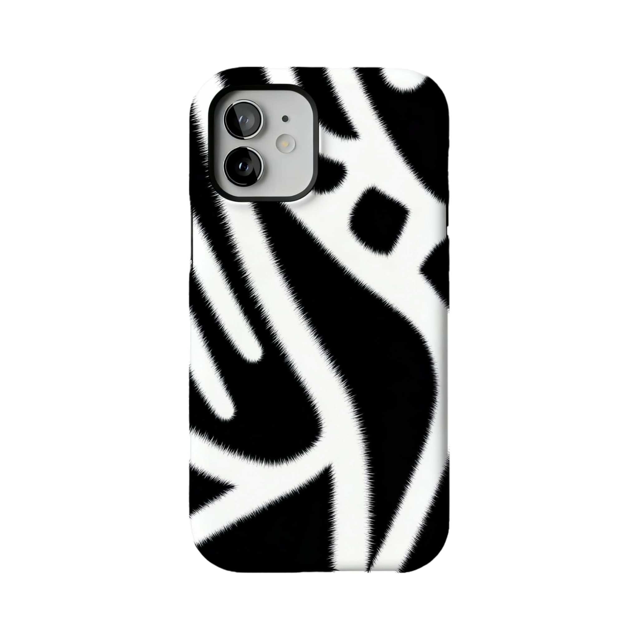 Zebra Print iPhone Case Bold Animal Stripe Monochrome Protective TPU
