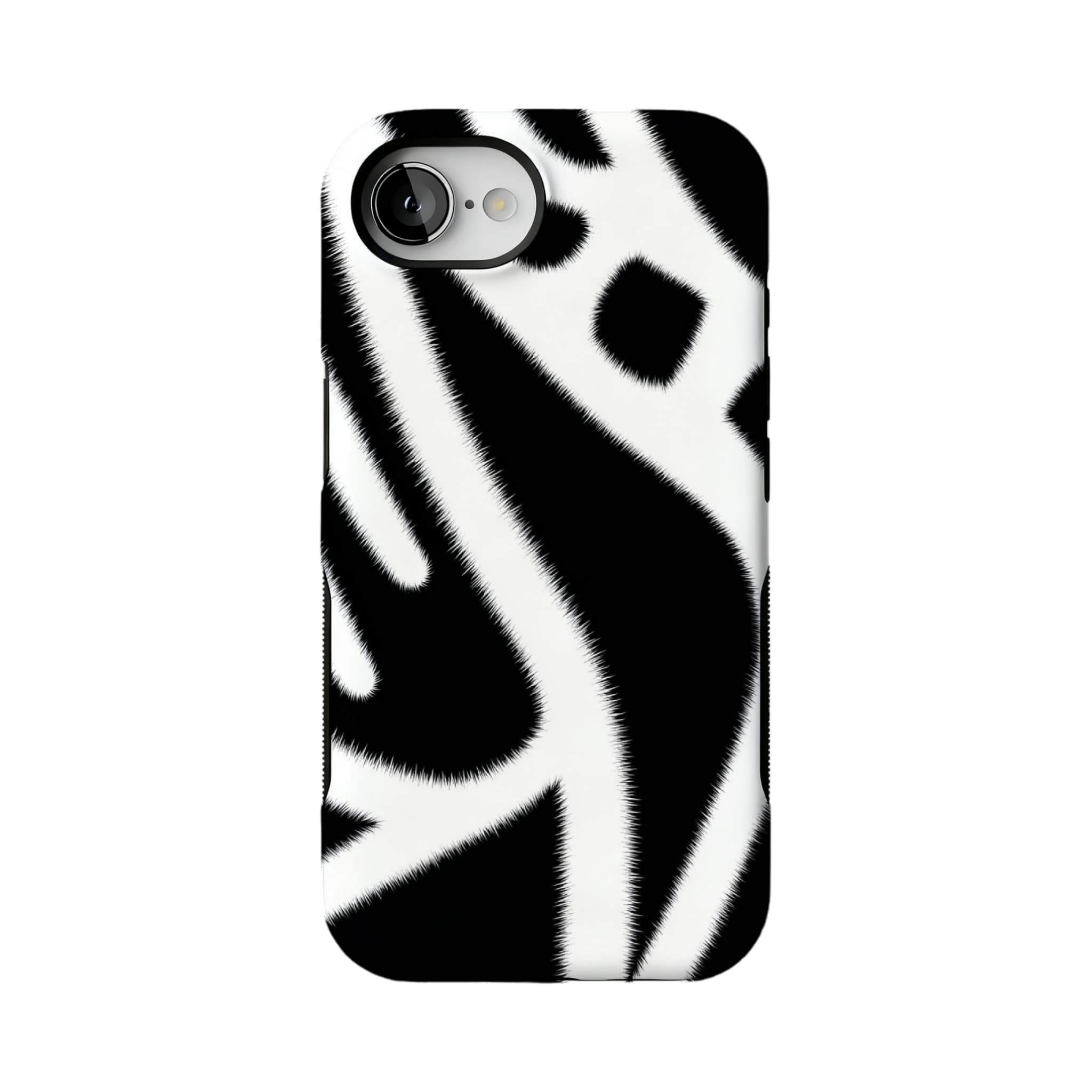Zebra Print iPhone Case Bold Animal Stripe Monochrome Protective TPU