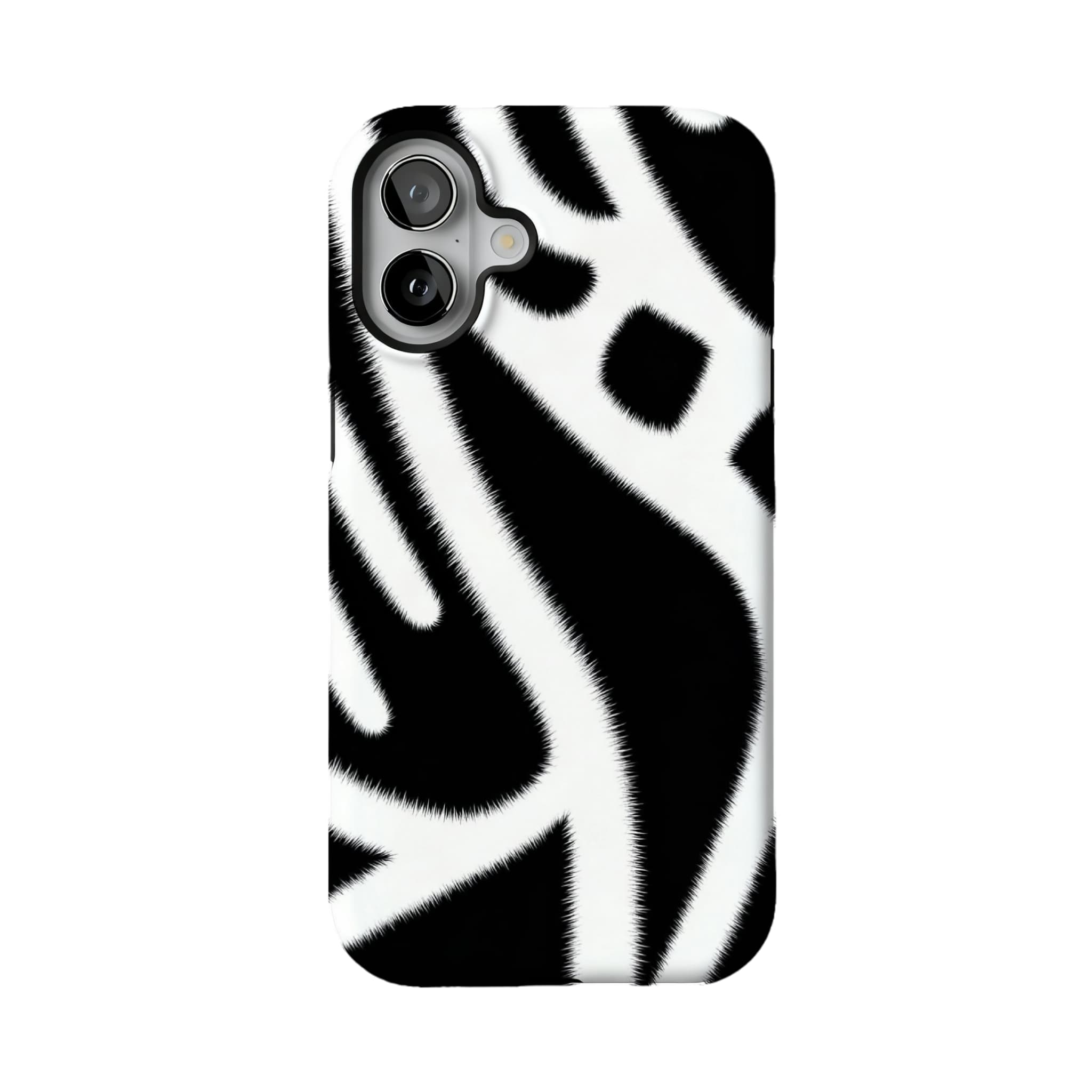 Zebra Print iPhone Case Bold Animal Stripe Monochrome Protective TPU