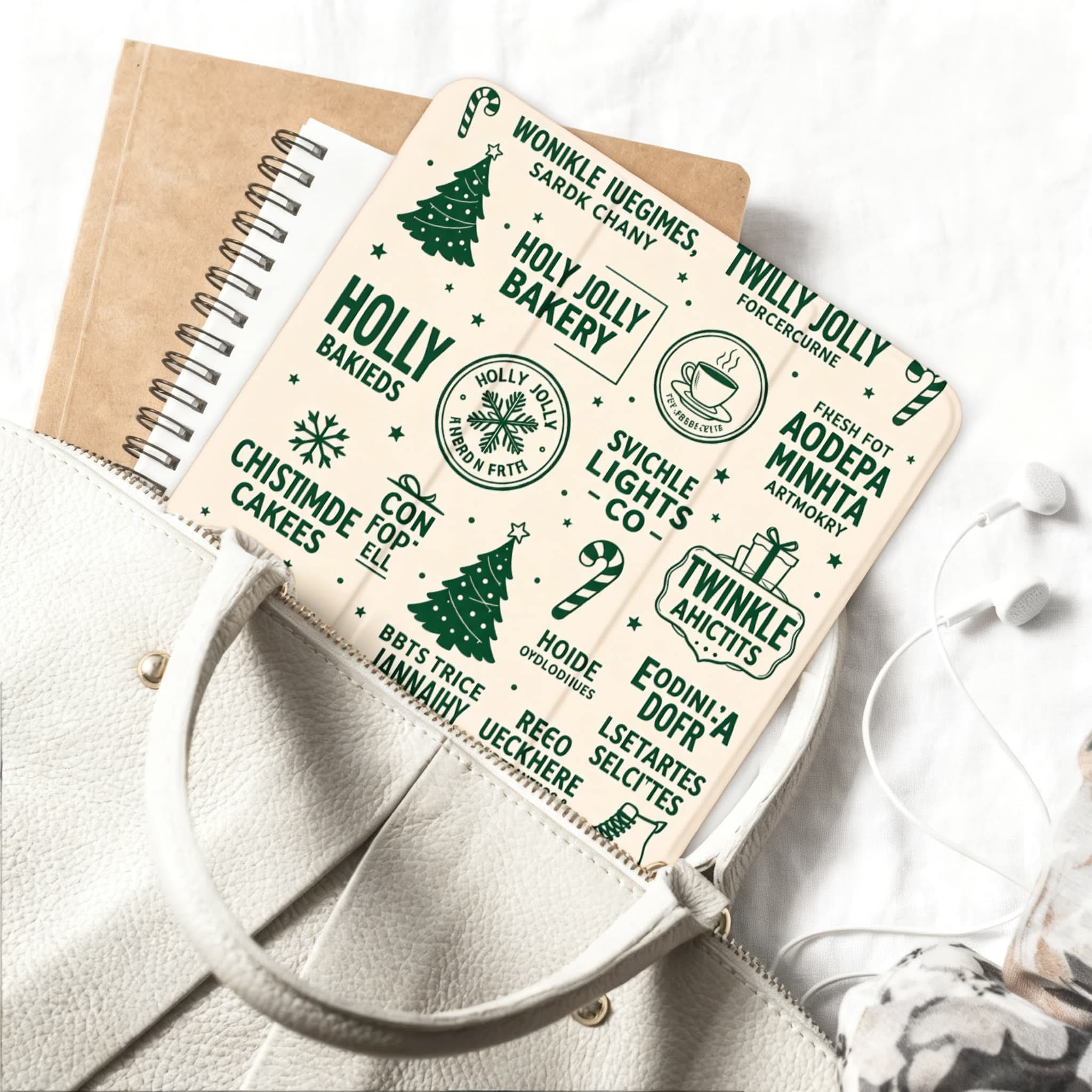 Retro Christmas Graffiti iPad Case