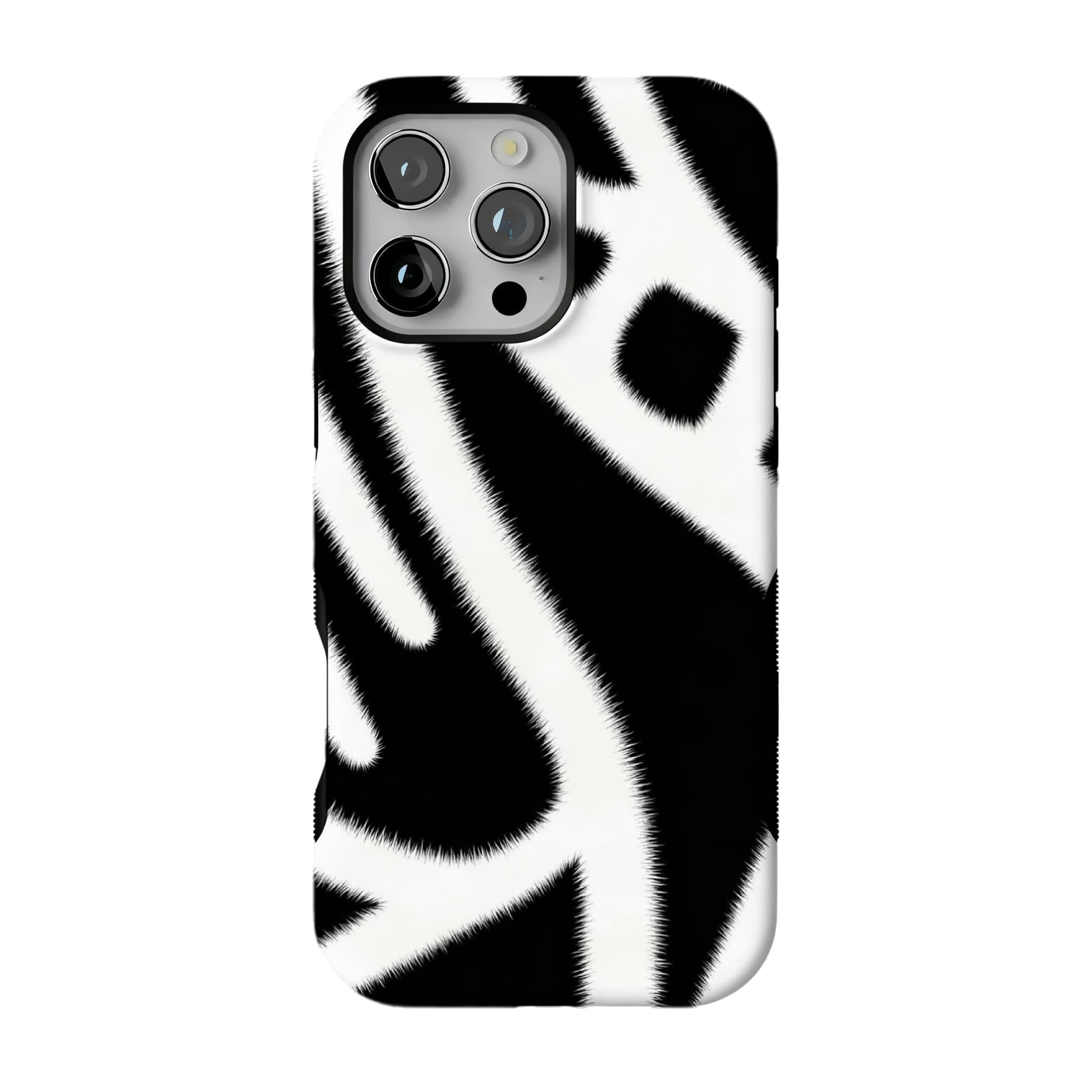 Zebra Print iPhone Case Bold Animal Stripe Monochrome Protective TPU