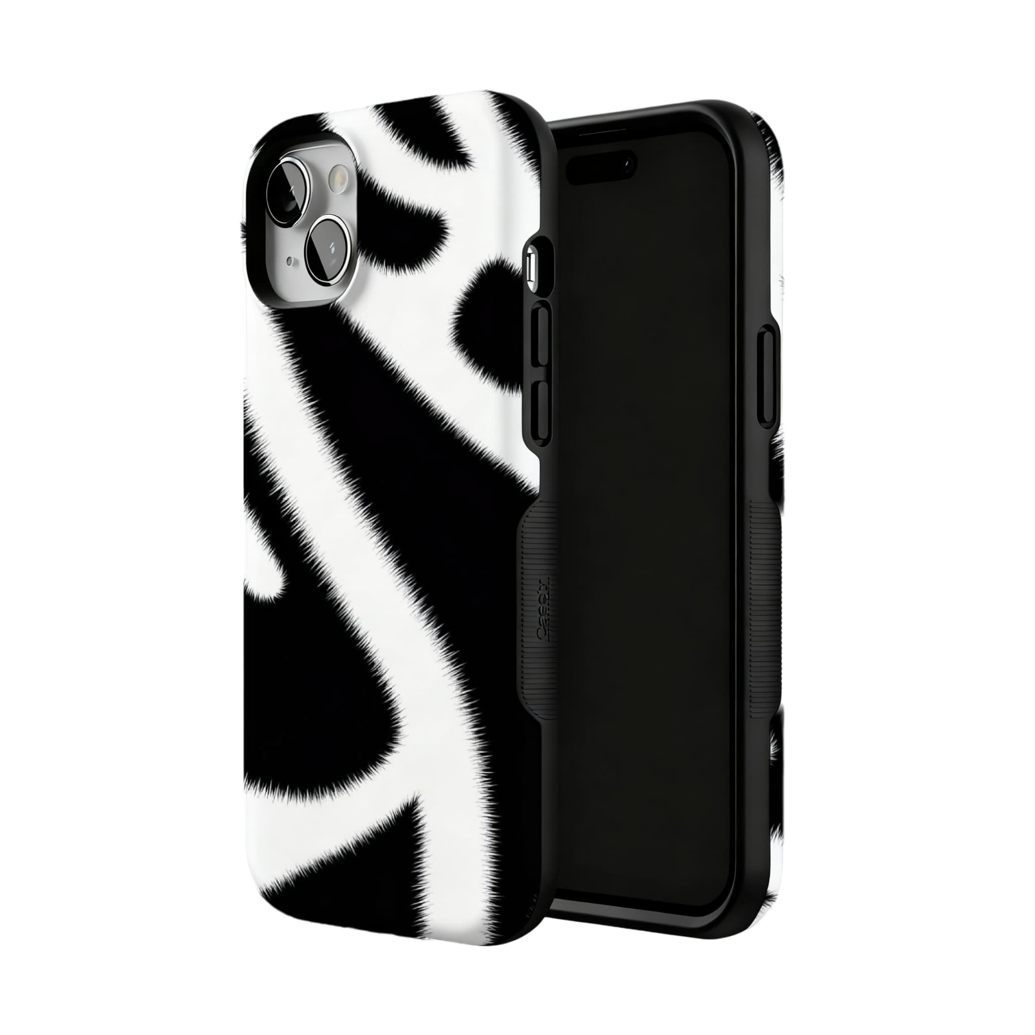 Zebra Print iPhone Case Bold Animal Stripe Monochrome Protective TPU