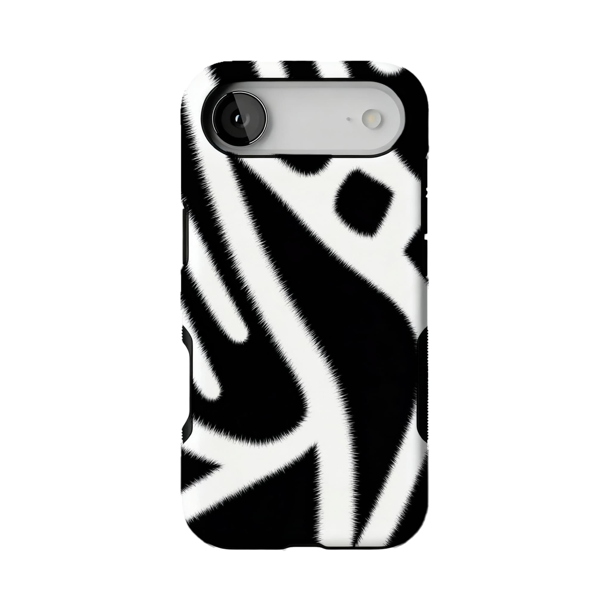 Zebra Print iPhone Case Bold Animal Stripe Monochrome Protective TPU