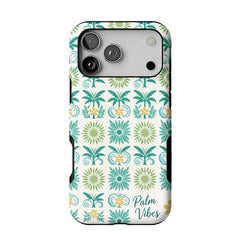 Tropical Palm Tree iPhone Case with Sunflower Art Summer Protective