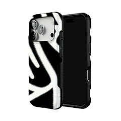 Zebra Print iPhone Case Bold Animal Stripe Monochrome Protective TPU