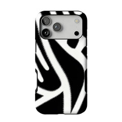 Zebra Print iPhone Case Bold Animal Stripe Monochrome Protective TPU