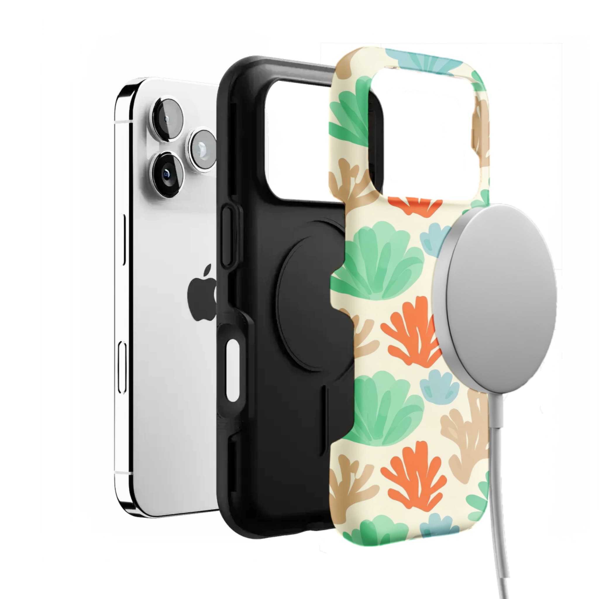 Watercolor Coral iPhone Case Hand Painted Ocean Art Protective TPU