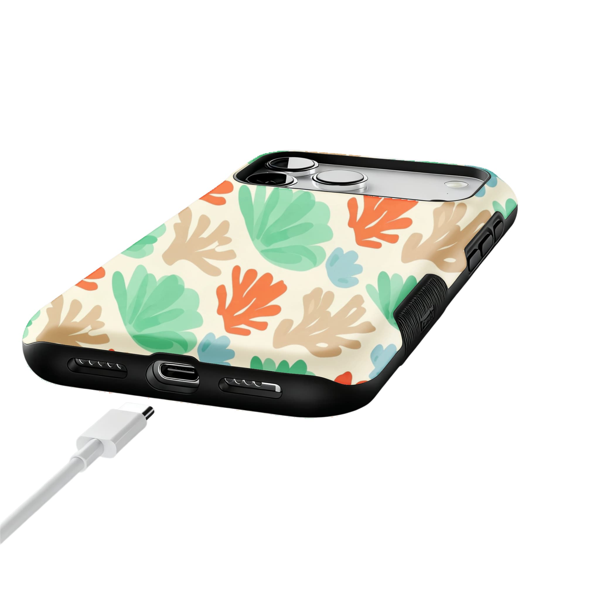 Watercolor Coral iPhone Case Hand Painted Ocean Art Protective TPU