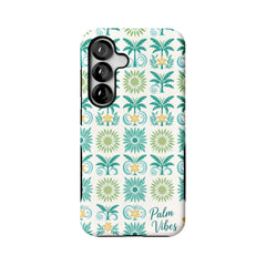 Tropical Palm Vibes Samsung Galaxy Case Vintage Floral Protective Soft