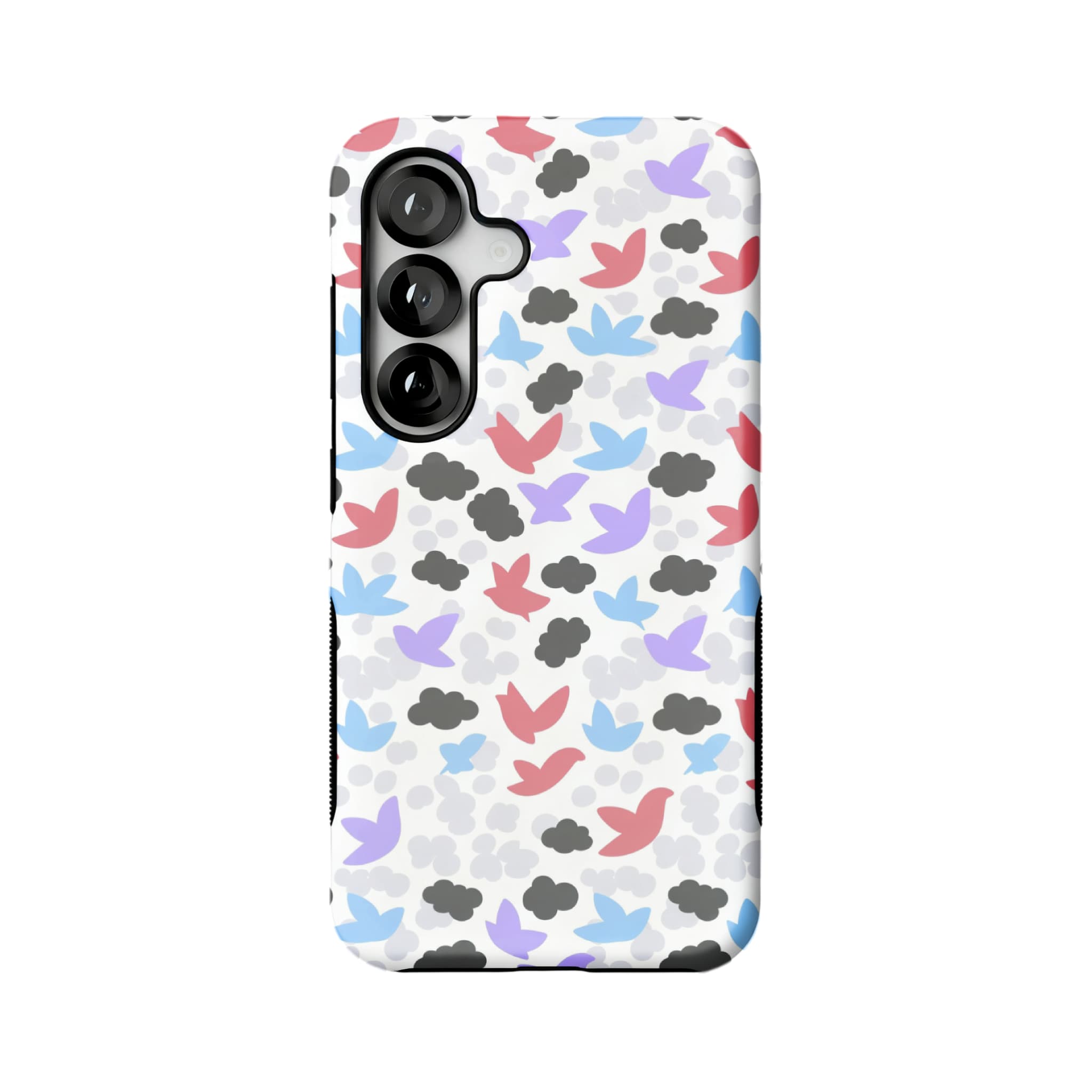 Hand Drawn Bird Illustration Samsung Case Pastel Cloud Soft Protective