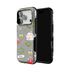 Watercolor Christmas iPhone Case Deer Forest Soft TPU Protective