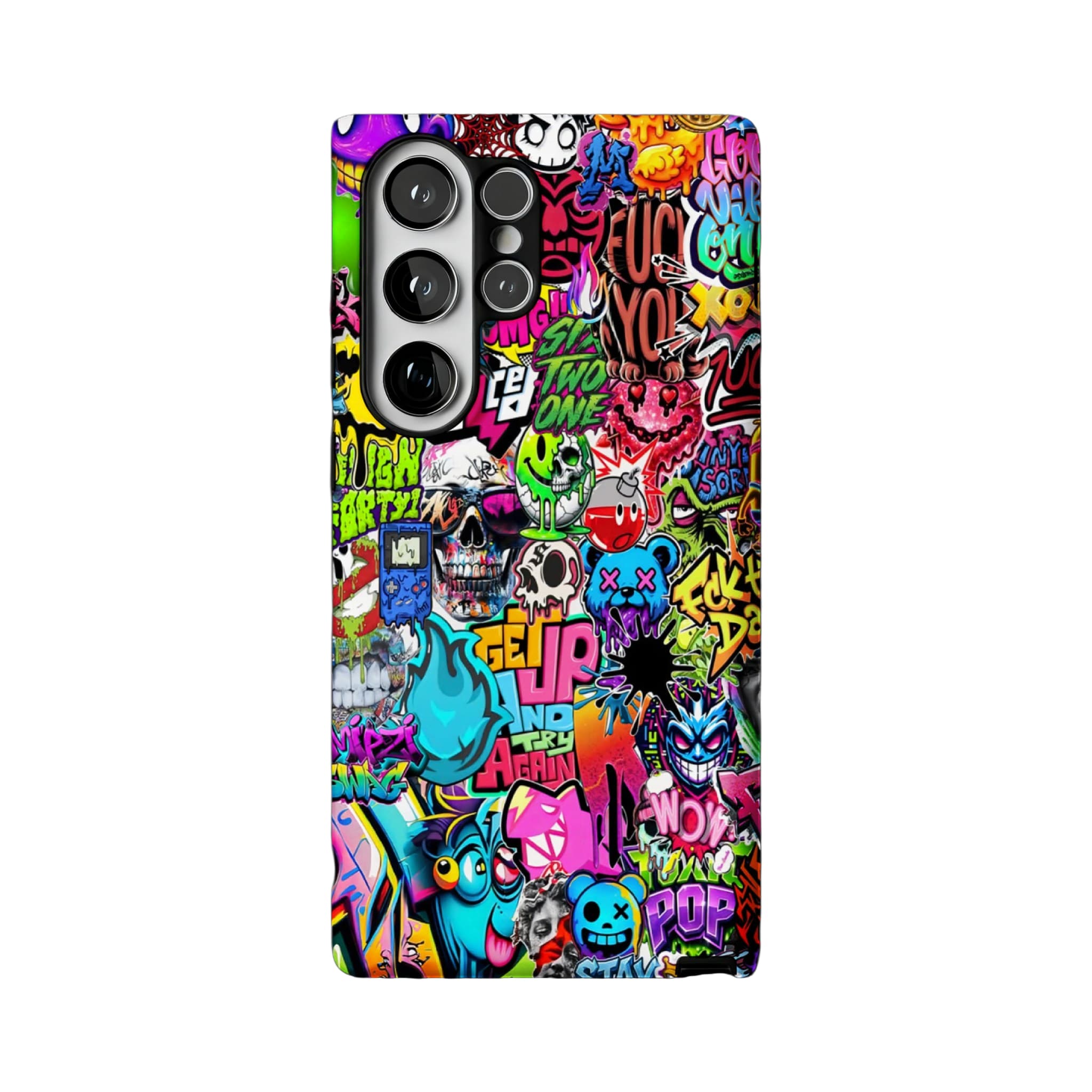 Sticker Bomb Graffiti Phone Case, Streetwear Cover for iPhone